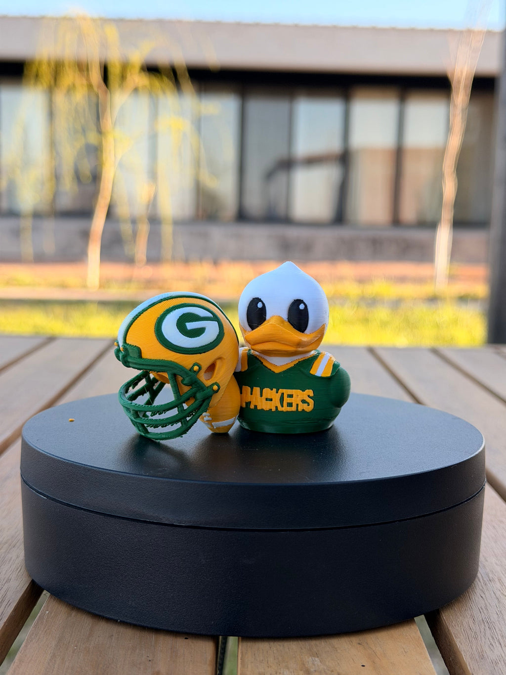 Green Bay Packers Patito de Fútbol Americano – Impreso en 3D Fan NFL Patito Coleccionable | Packers Regalo Fan | Football Decoración de Tablero
