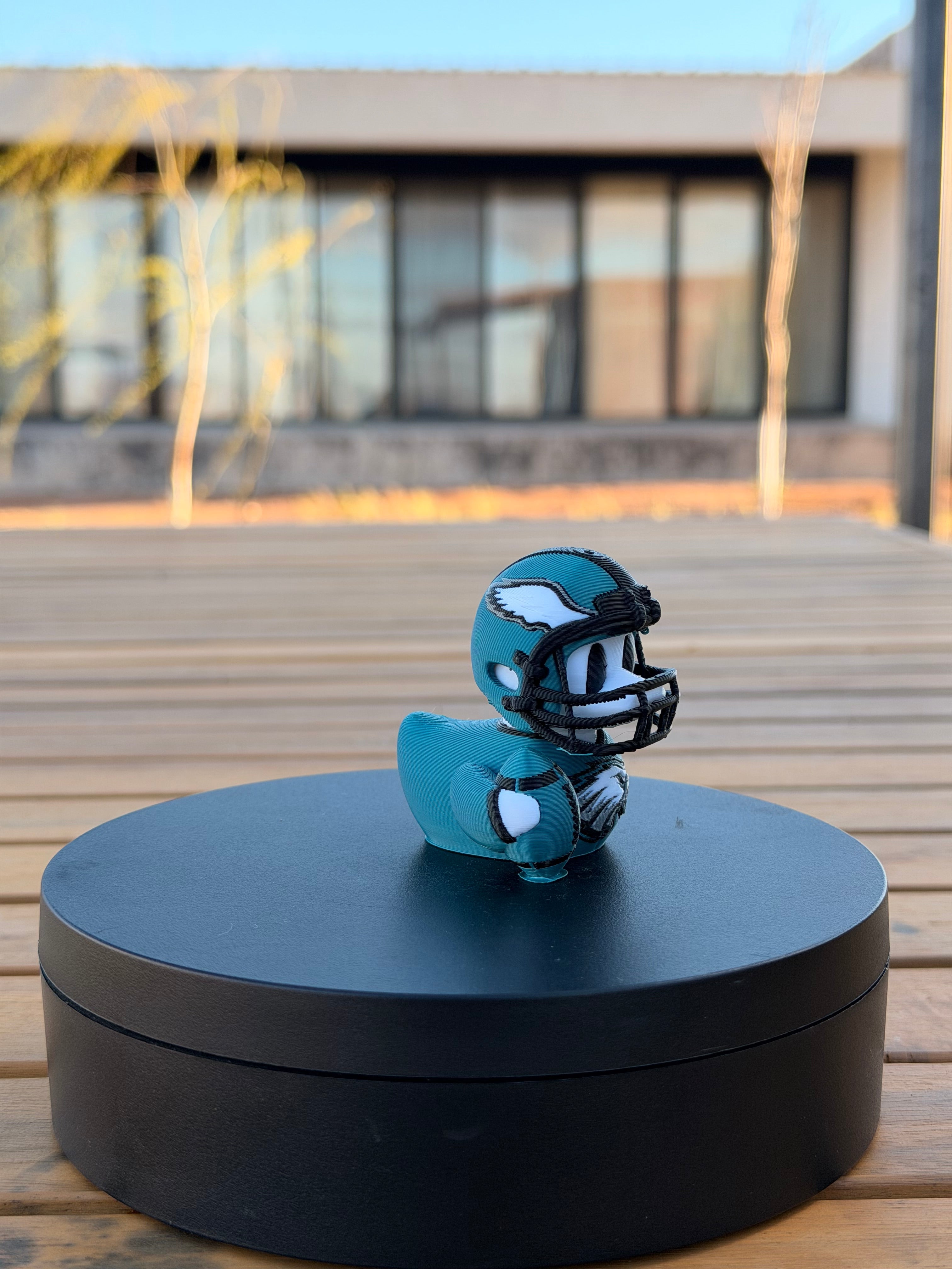 Philadelphia Eagles Patito de Fútbol Americano – Impreso en 3D Fan NFL Patito Coleccionable | Eagles Regalo Fan | Football Decoración de Tablero