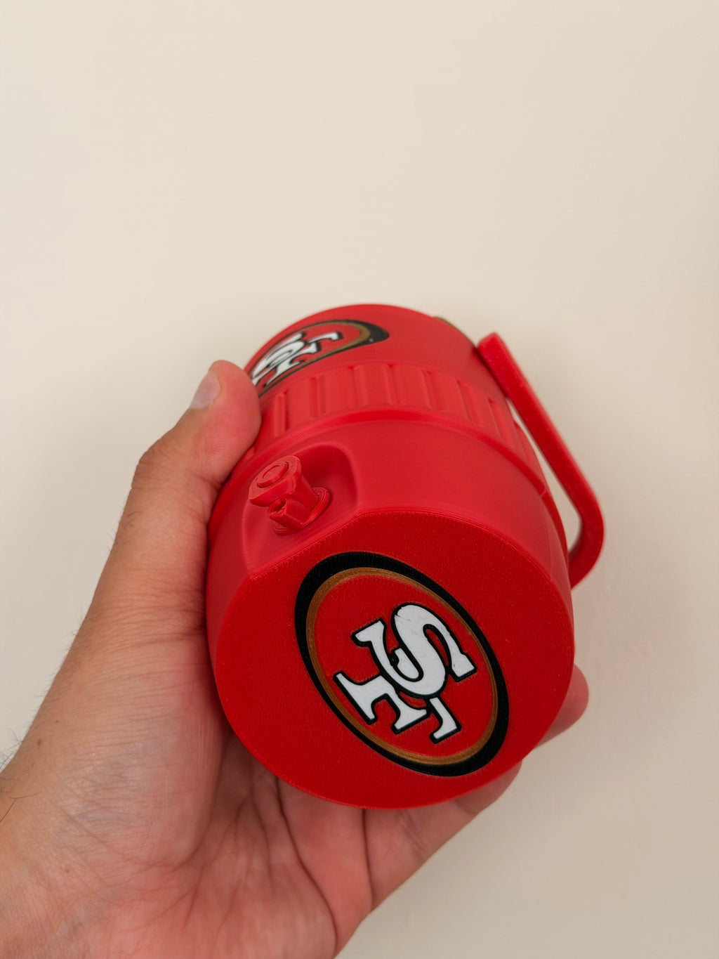 San Francisco 49ers Fan Koozie – porta latas 355ml Impreso en 3D