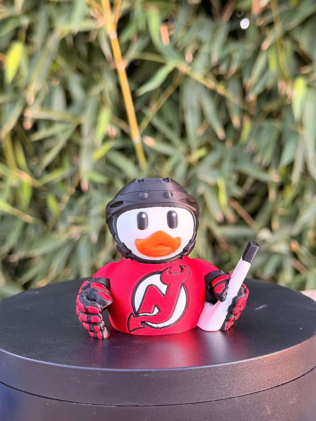 New Jersey Devils Patito de Hockey – Impreso en 3D Fan NHL Patito Coleccionable | Devils Regalo Fan | Hockey Decoración de Tablero