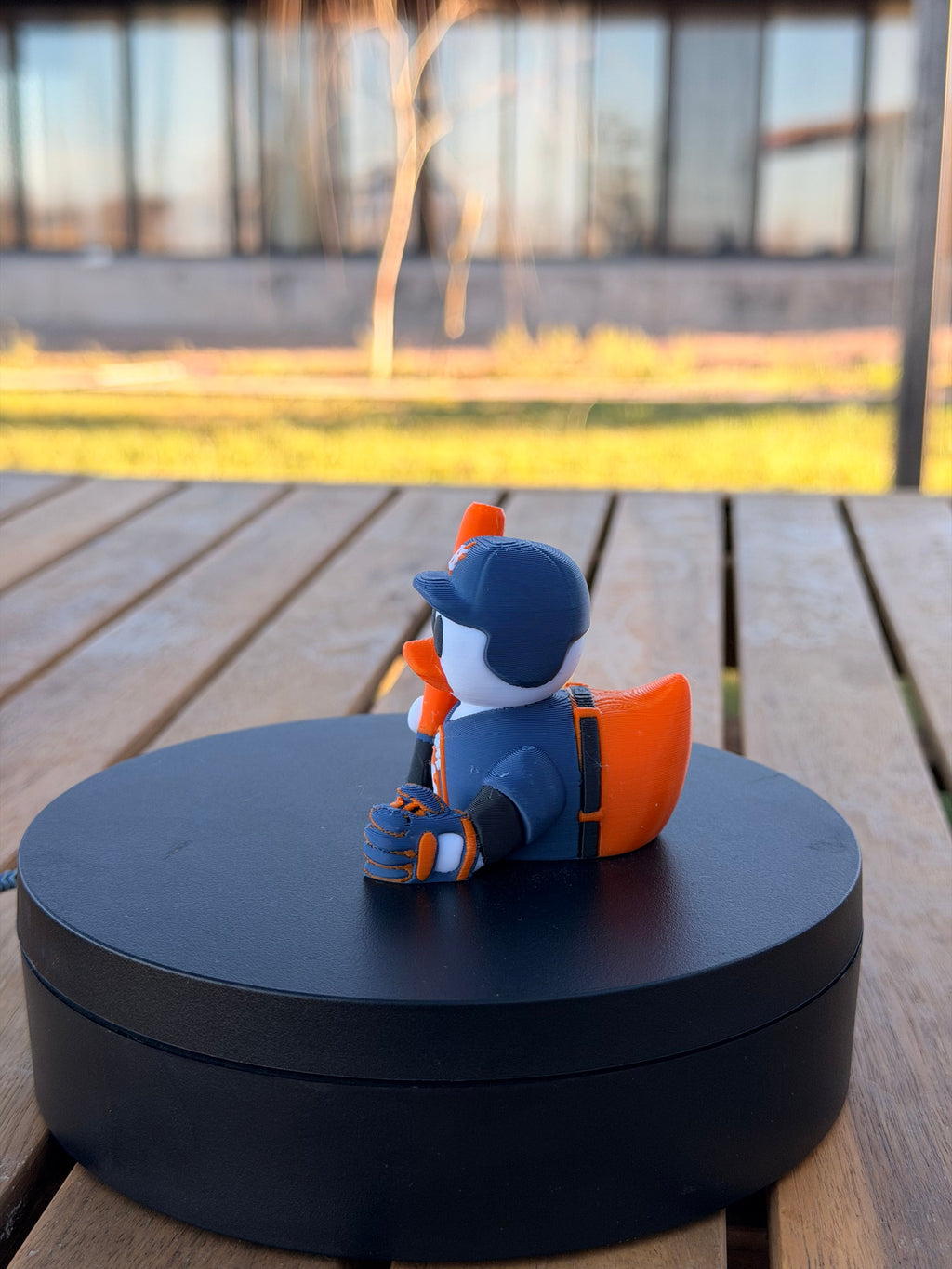 Houston Astros Patito de Béisbol – Impreso en 3D Fan MLB Patito Coleccionable | Astros Regalo Fan | Baseball Decoración de Tablero