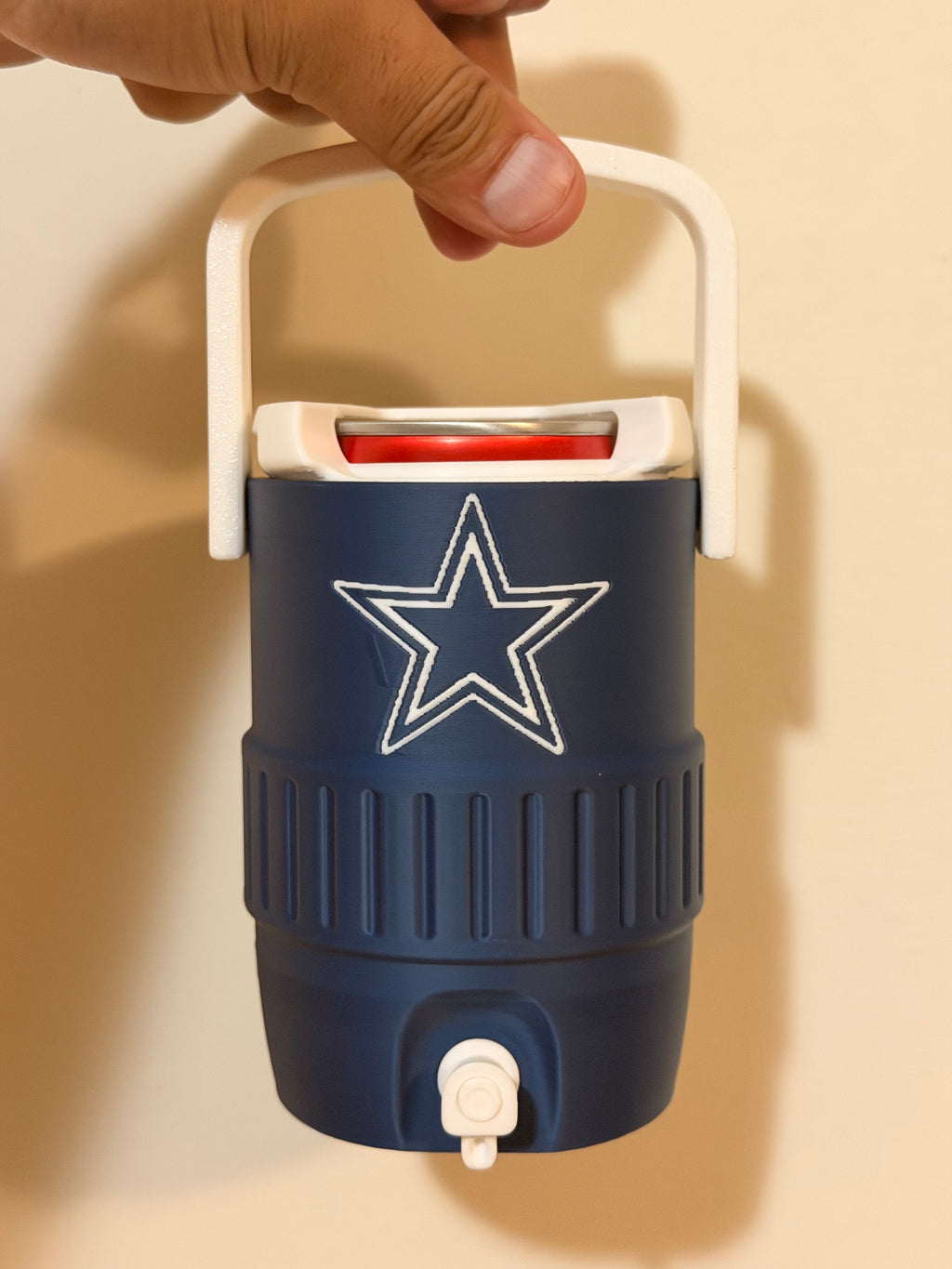 Dallas cowboys Fan Koozie – porta latas Latas355ml Impreso en 3D