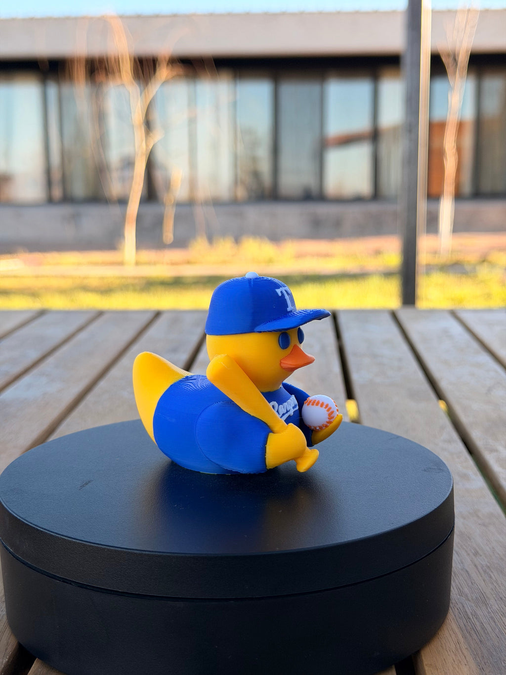 Texas Rangers Patito de Béisbol – Impreso en 3D Fan MLB Patito Coleccionable | Rangers Regalo Fan | Baseball Decoración de Tablero