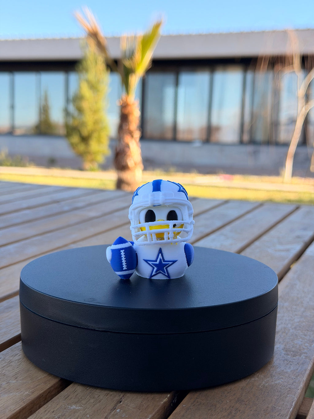 Dallas Cowboys Patito de Fútbol Americano – Impreso en 3D Fan NFL Patito Coleccionable | Cowboys Regalo Fan | Football Decoración de Tablero