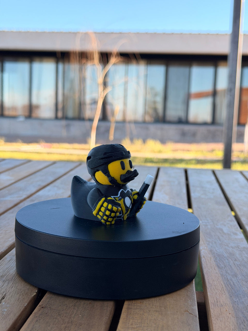 Pittsburgh Penguins Patito de Hockey – Impreso en 3D Fan NHL Patito Coleccionable | Penguins Regalo Fan | Hockey Decoración de Tablero