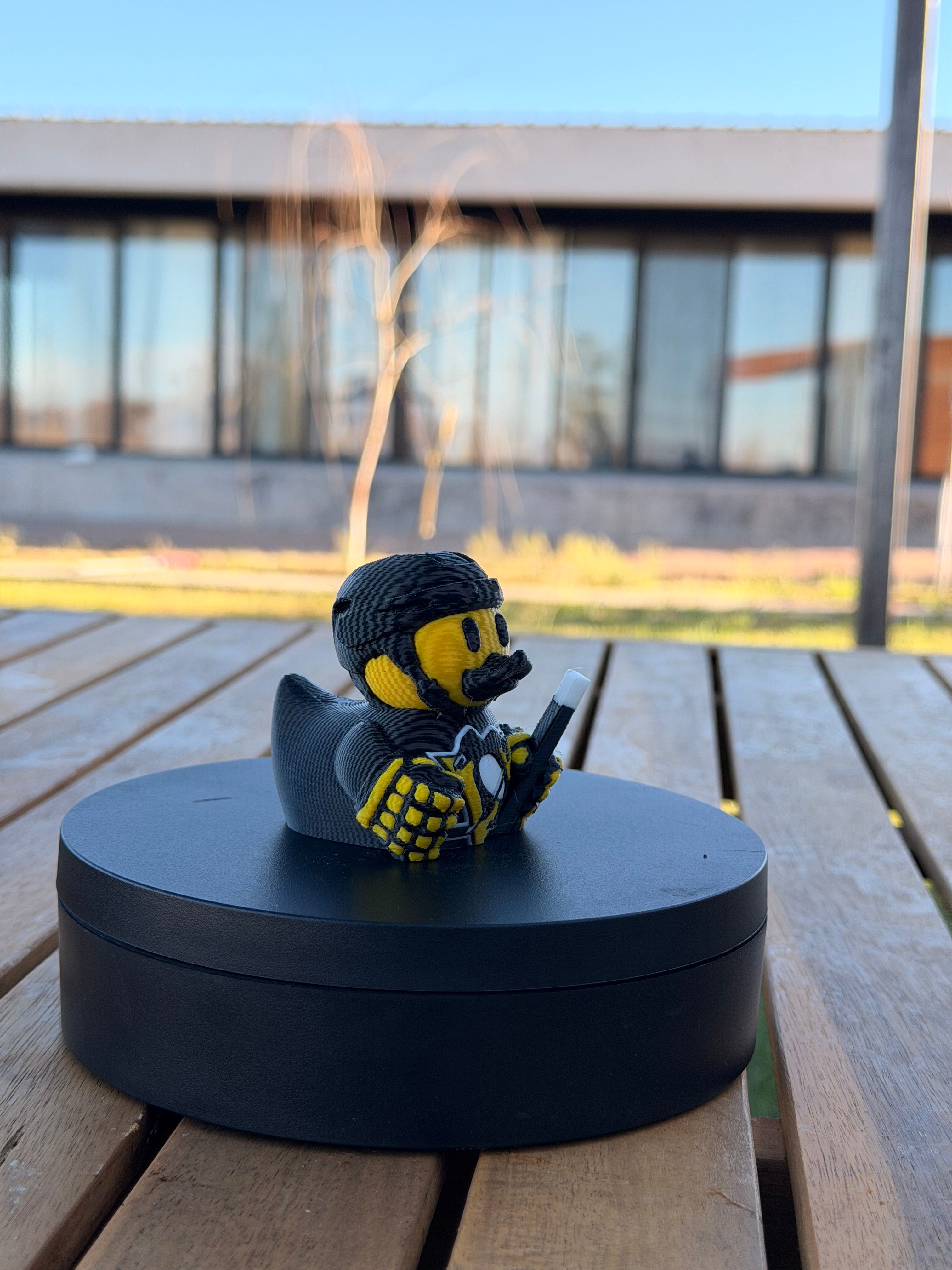 Pittsburgh Penguins Patito de Hockey – Impreso en 3D Fan NHL Patito Coleccionable | Penguins Regalo Fan | Hockey Decoración de Tablero