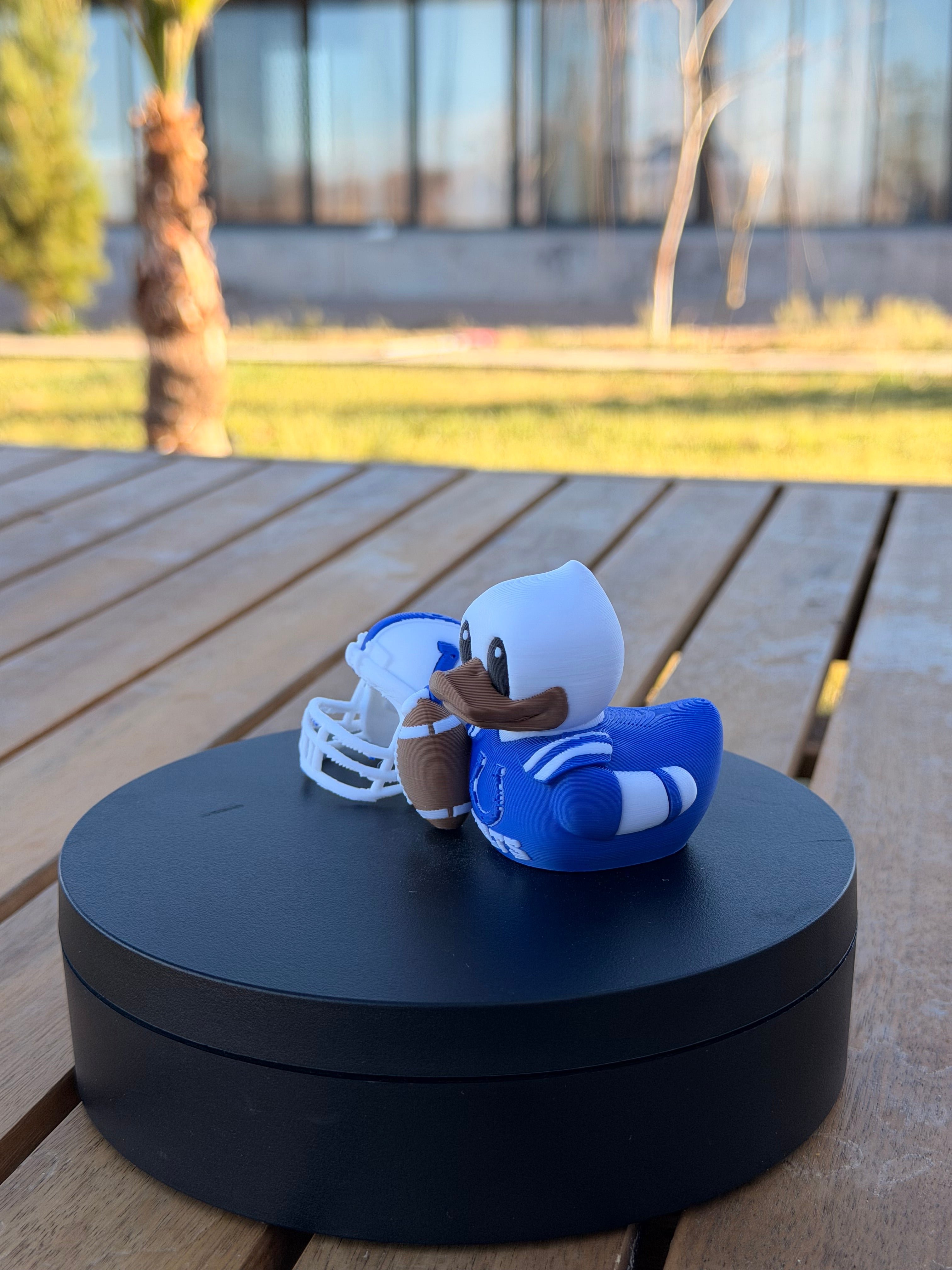 Patito Indianapolis Colts – Figura NFL Impresa en 3D | Regalo para Fans | Decoración para Tablero de Auto