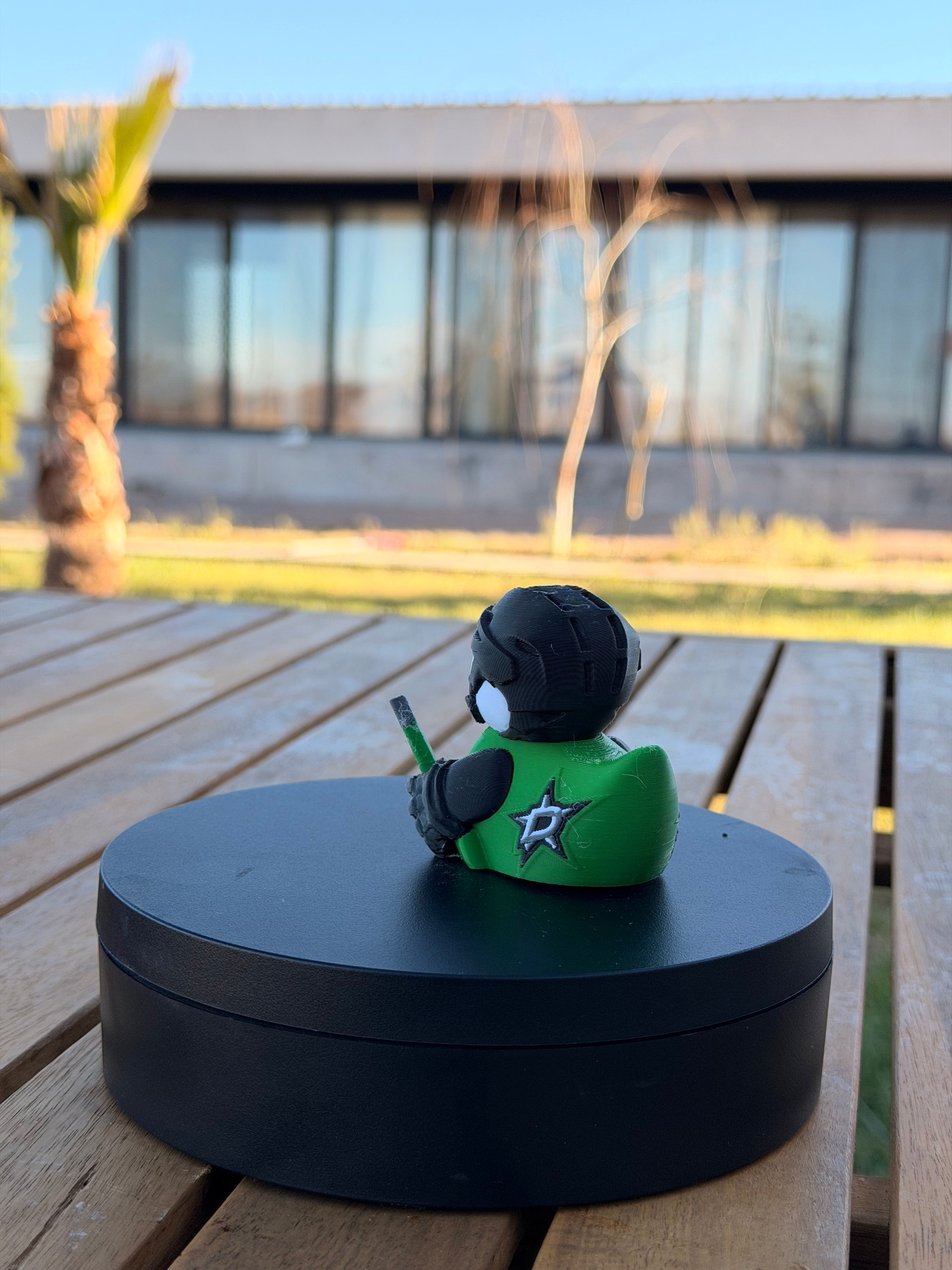 Dallas Stars Patito de Hockey – Impreso en 3D Fan NHL Patito Coleccionable | Stars Regalo Fan | Hockey Decoración de Tablero