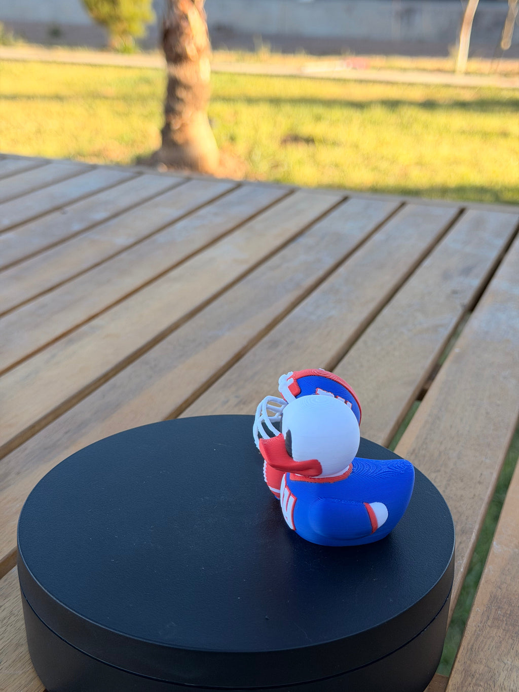 New York Giants Patito de Fútbol Americano – Impreso en 3D Fan NFL Patito Coleccionable | Giants Regalo Fan | Football Decoración de Tablero