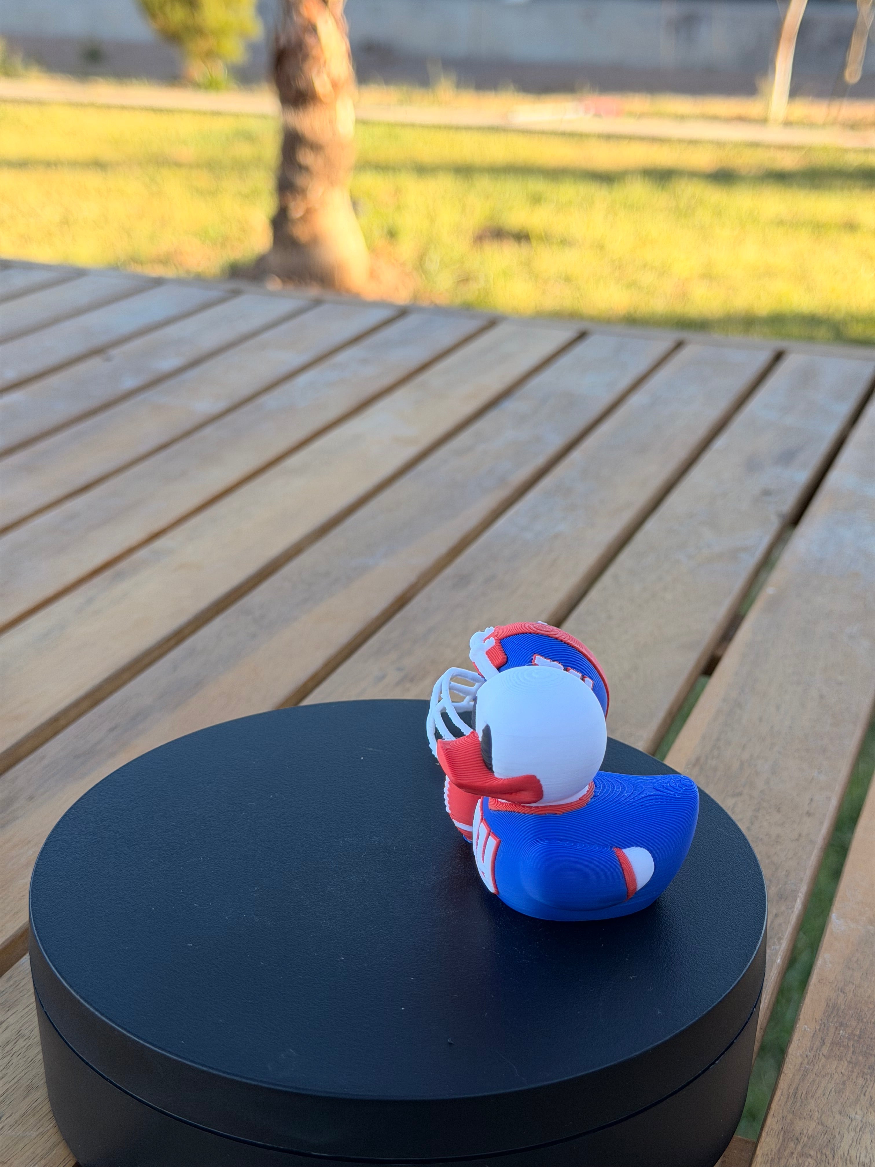 New York Giants Patito de Fútbol Americano – Impreso en 3D Fan NFL Patito Coleccionable | Giants Regalo Fan | Football Decoración de Tablero