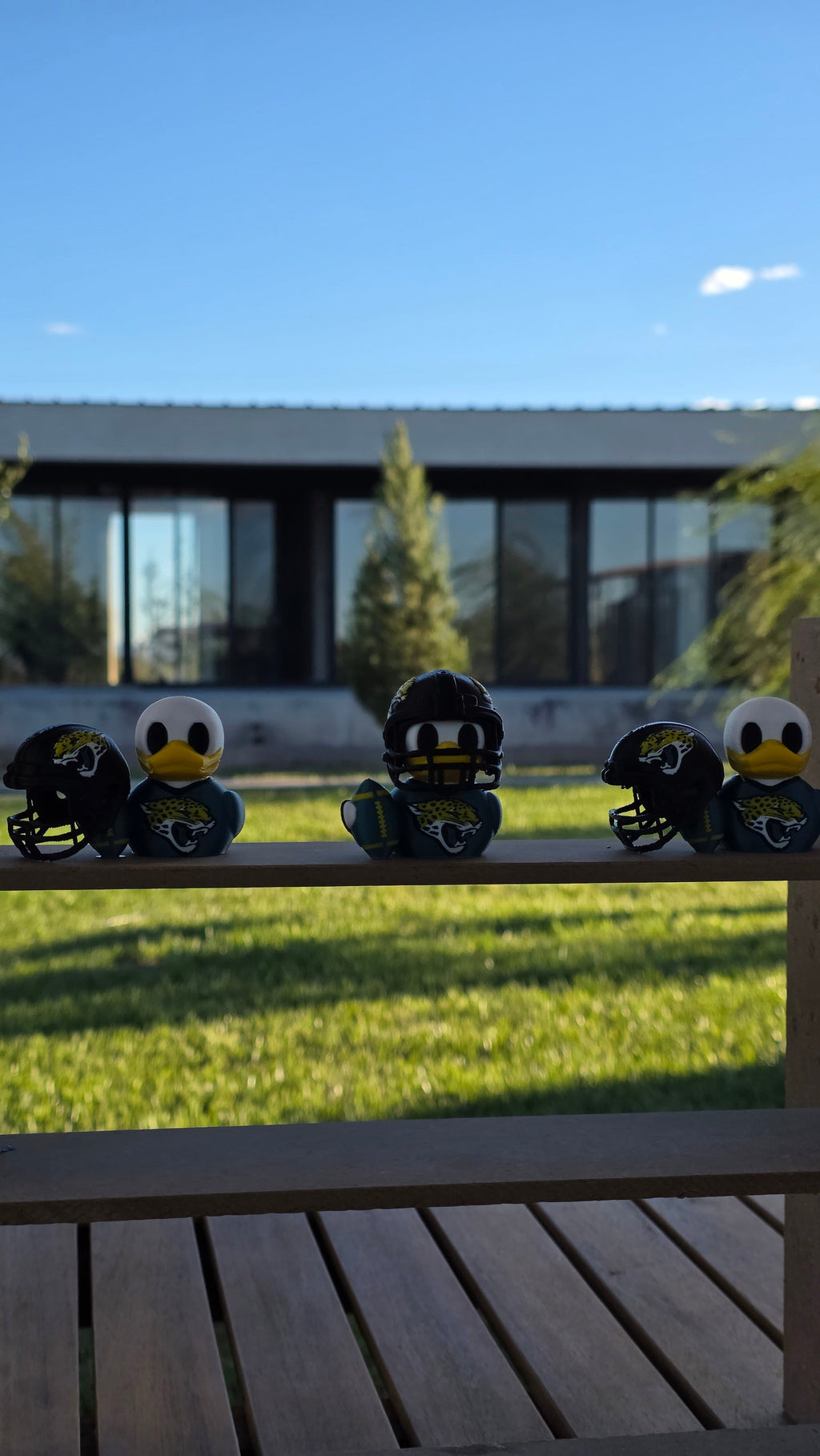 Jacksonville Jaguars Patito de Fútbol Americano – Impreso en 3D Fan NFL Patito Coleccionable | Jaguars Regalo Fan | Football Decoración de Tablero