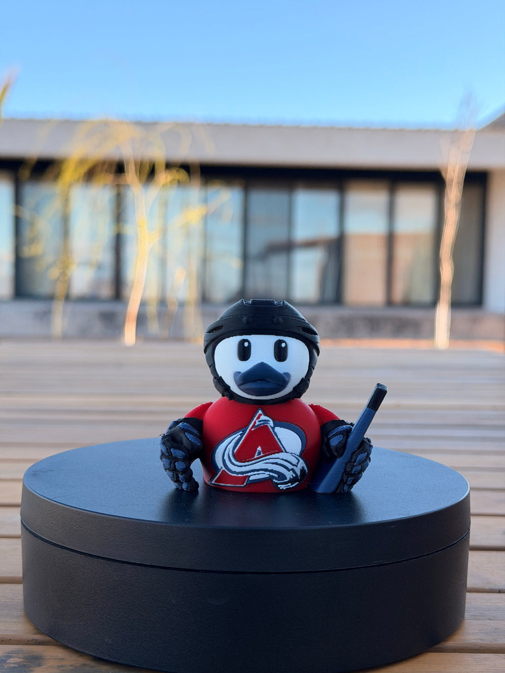 Colorado Avalanche Patito de Hockey – Impreso en 3D Fan NHL Patito Coleccionable | Avalanche Regalo Fan | Hockey Decoración de Tablero
