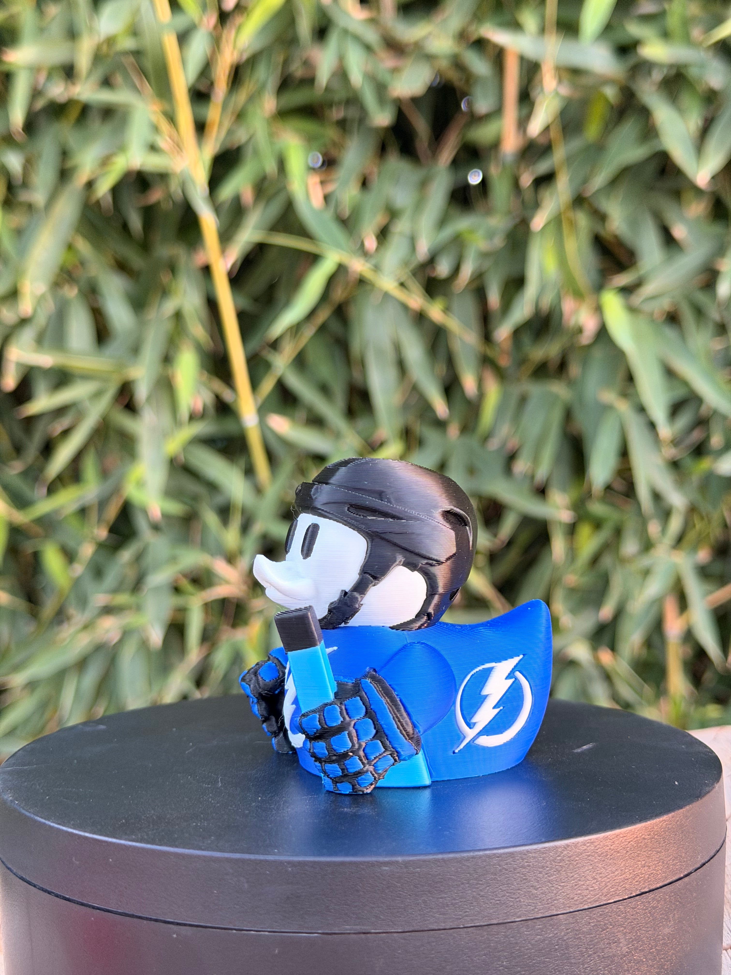 Tampa Bay Lightning Patito de Hockey – Impreso en 3D Fan NHL Patito Coleccionable | Lightning Regalo Fan | Hockey Decoración de Tablero