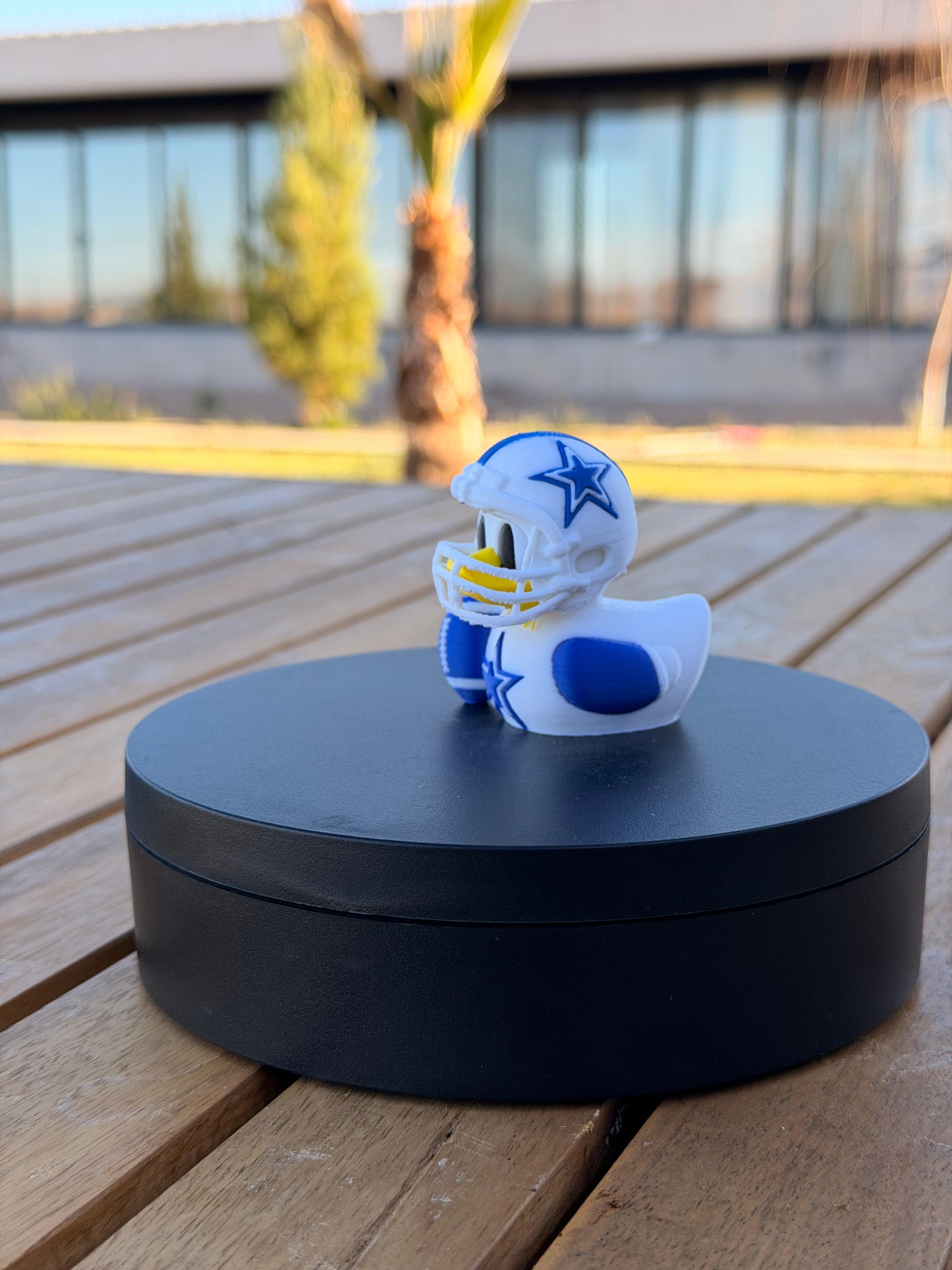 Dallas Cowboys Patito de Fútbol Americano – Impreso en 3D Fan NFL Patito Coleccionable | Cowboys Regalo Fan | Football Decoración de Tablero
