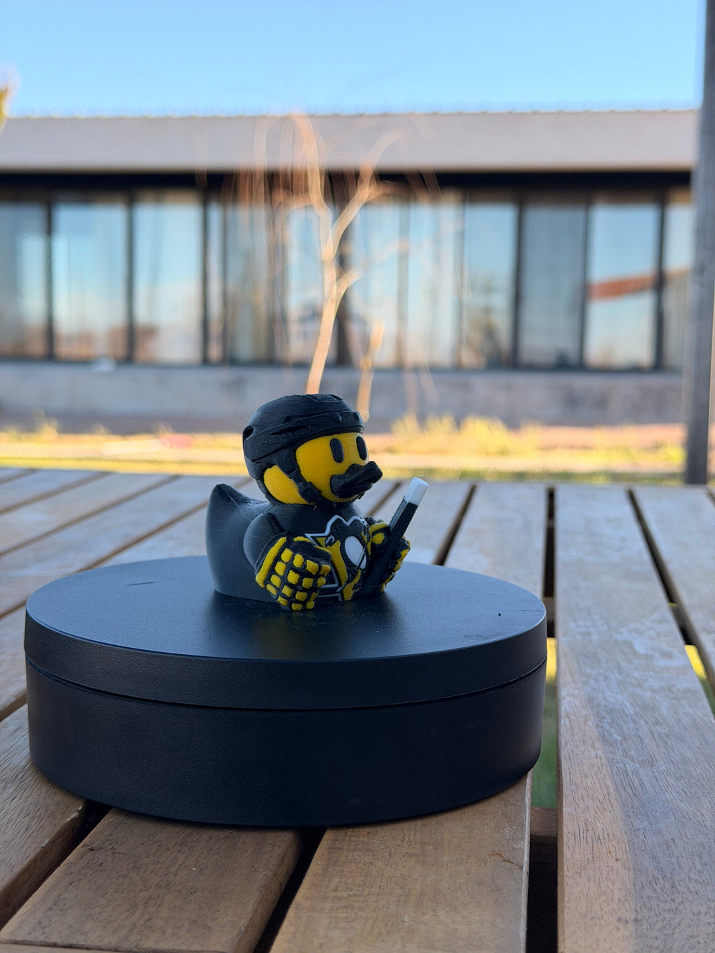 Pittsburgh Penguins Patito de Hockey – Impreso en 3D Fan NHL Patito Coleccionable | Penguins Regalo Fan | Hockey Decoración de Tablero