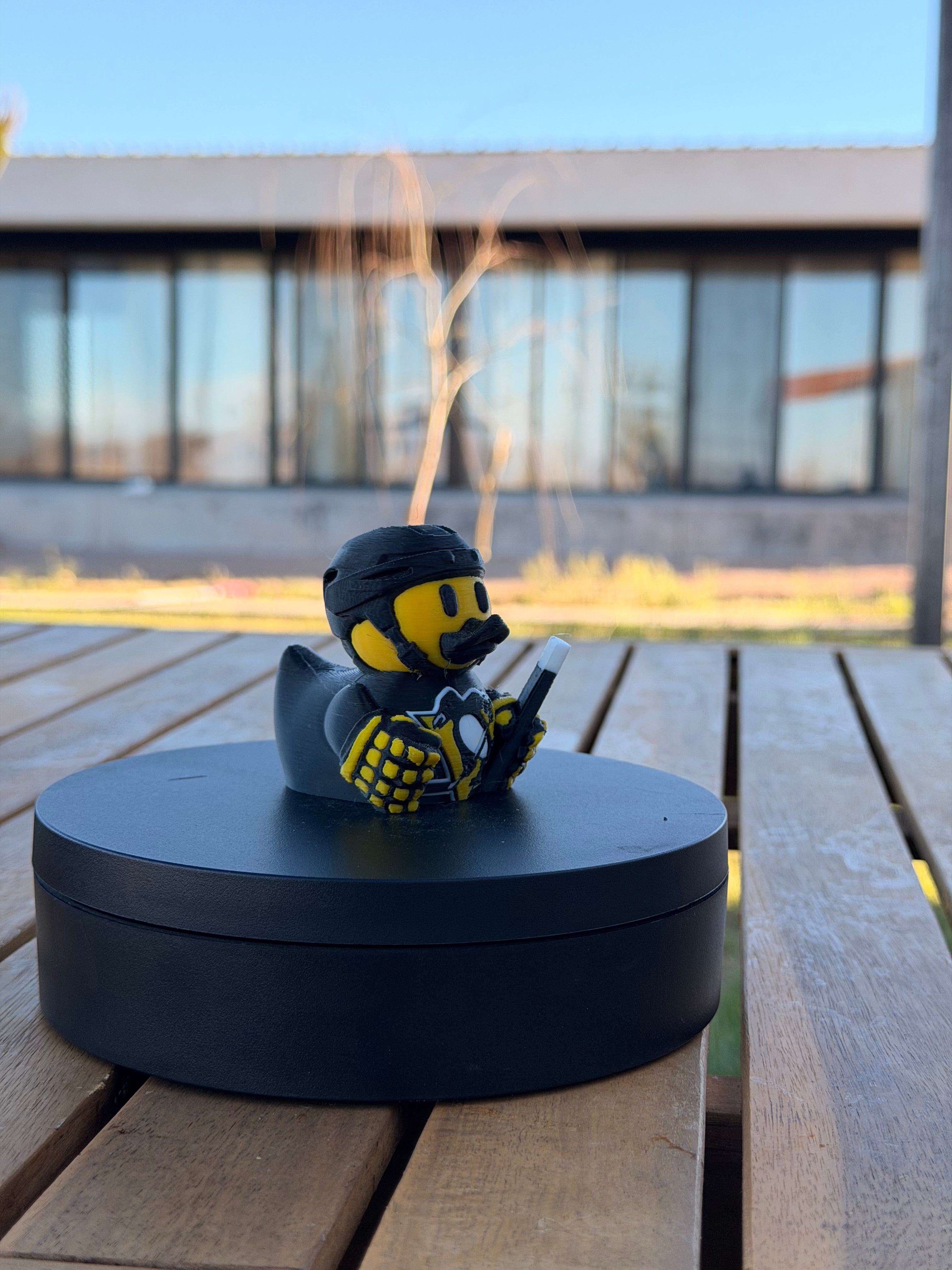 Pittsburgh Penguins Patito de Hockey – Impreso en 3D Fan NHL Patito Coleccionable | Penguins Regalo Fan | Hockey Decoración de Tablero