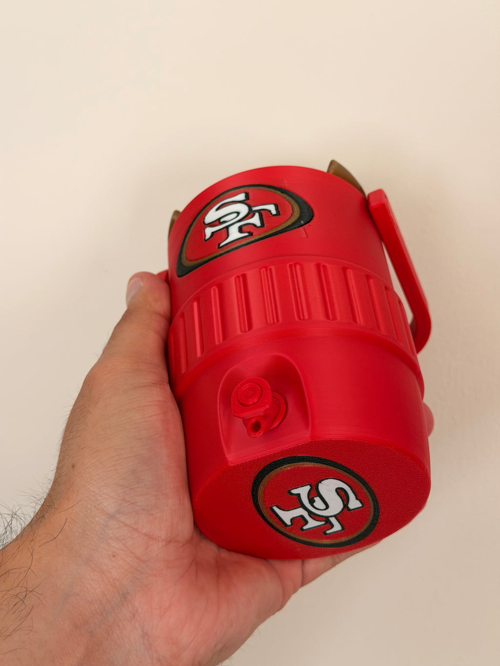 San Francisco 49ers Fan Koozie – porta latas 355ml Impreso en 3D