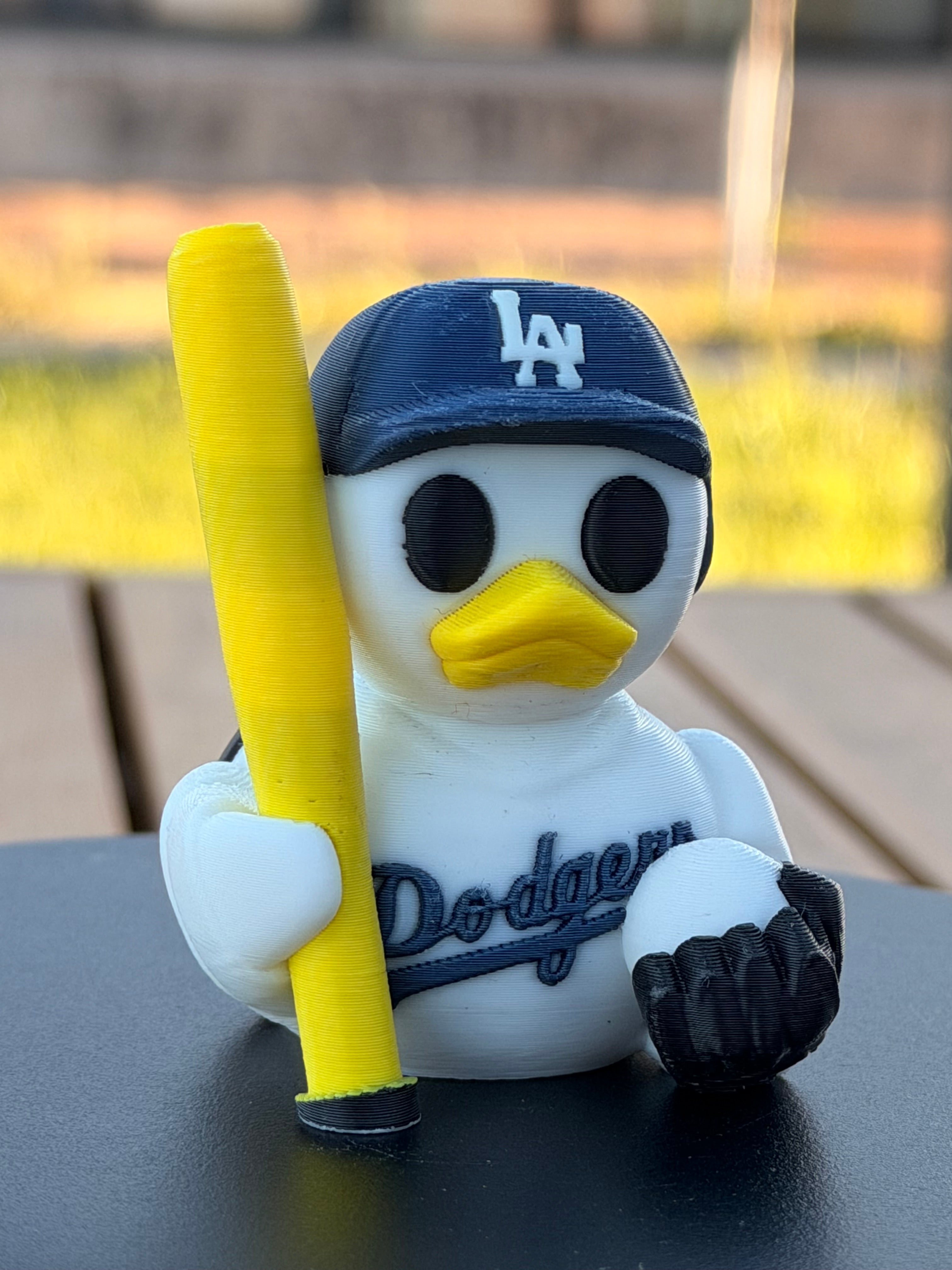 Los Angeles Dodgers Patito de Béisbol – Impreso en 3D Fan MLB Patito Coleccionable | Dodgers Regalo Fan | Baseball Decoración de Tablero