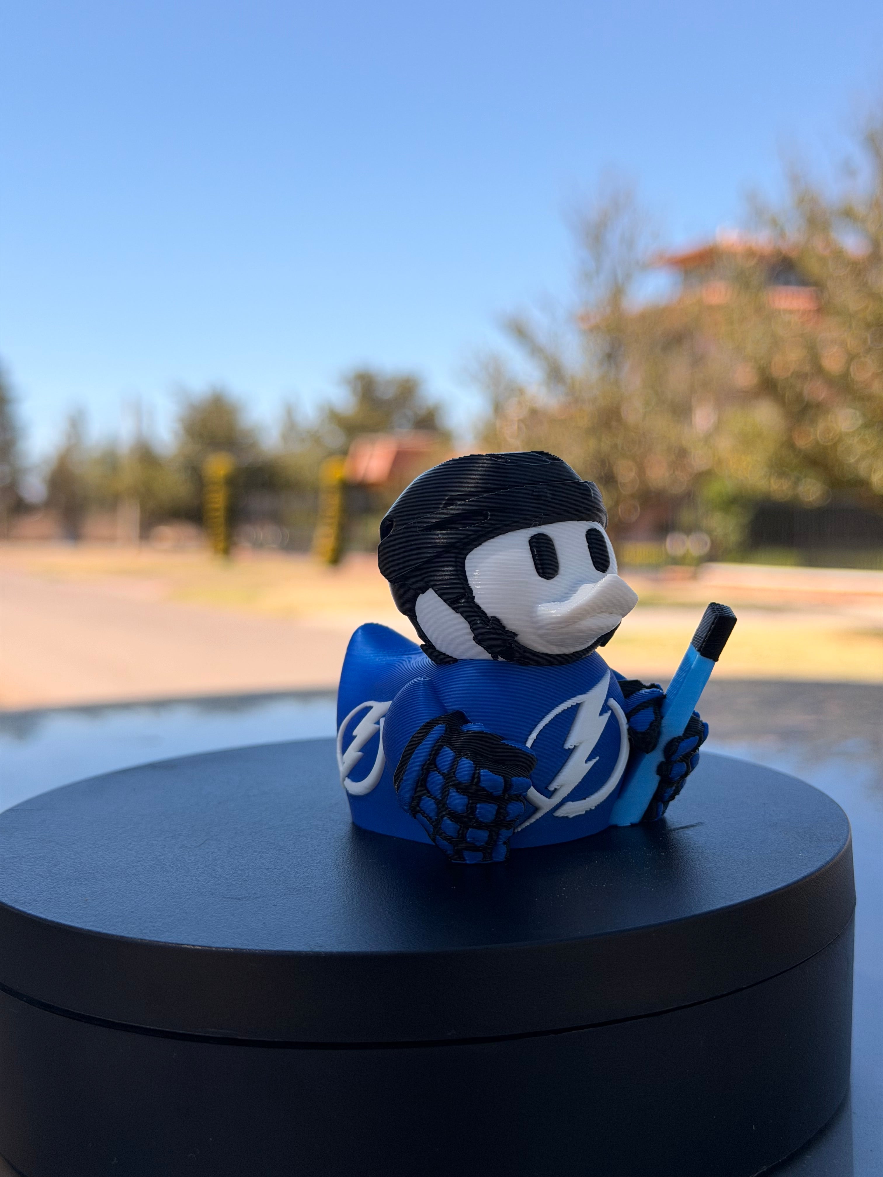 Tampa Bay Lightning Patito de Hockey – Impreso en 3D Fan NHL Patito Coleccionable | Lightning Regalo Fan | Hockey Decoración de Tablero