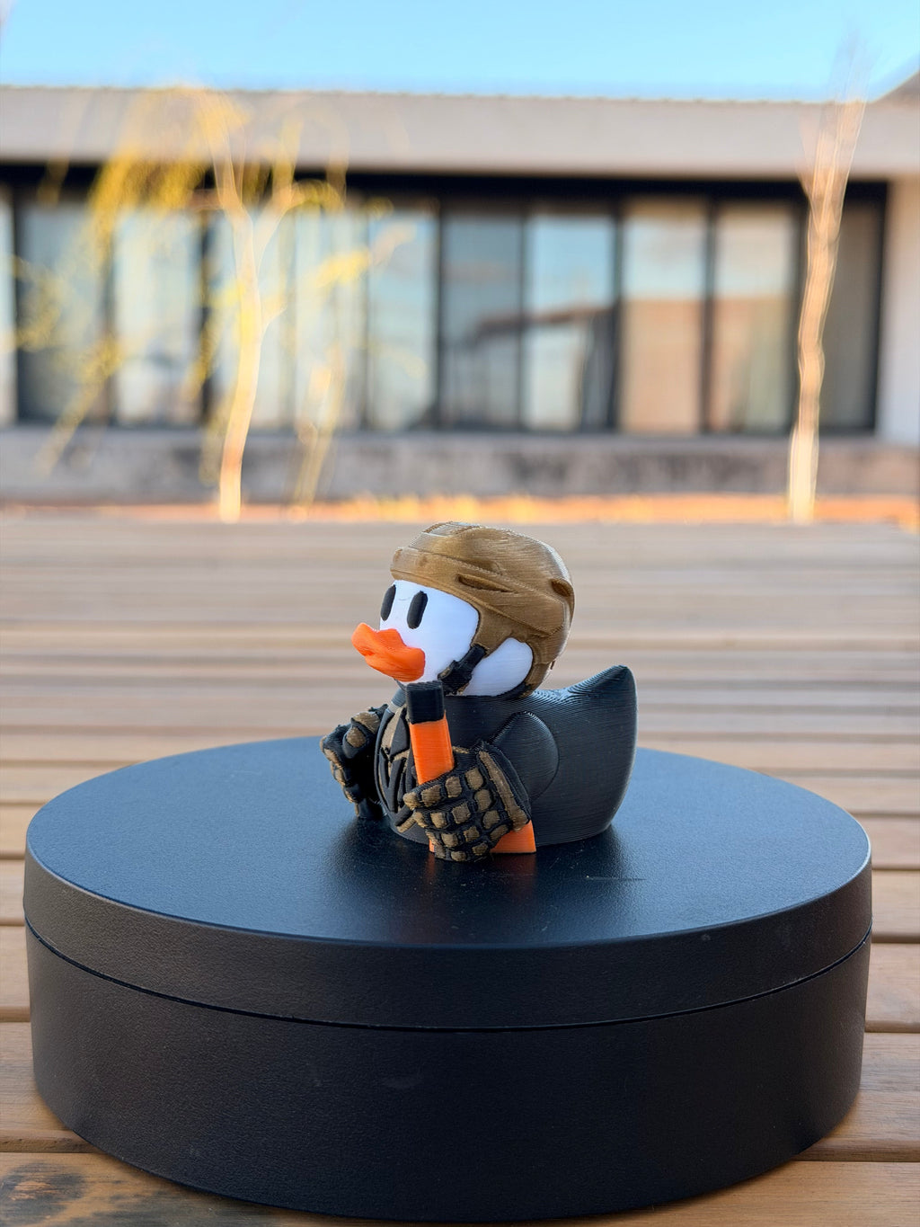 Vegas Golden Knights Patito de Hockey – Impreso en 3D Fan NHL Patito Coleccionable | Golden Knights Regalo Fan | Hockey Decoración de Tablero