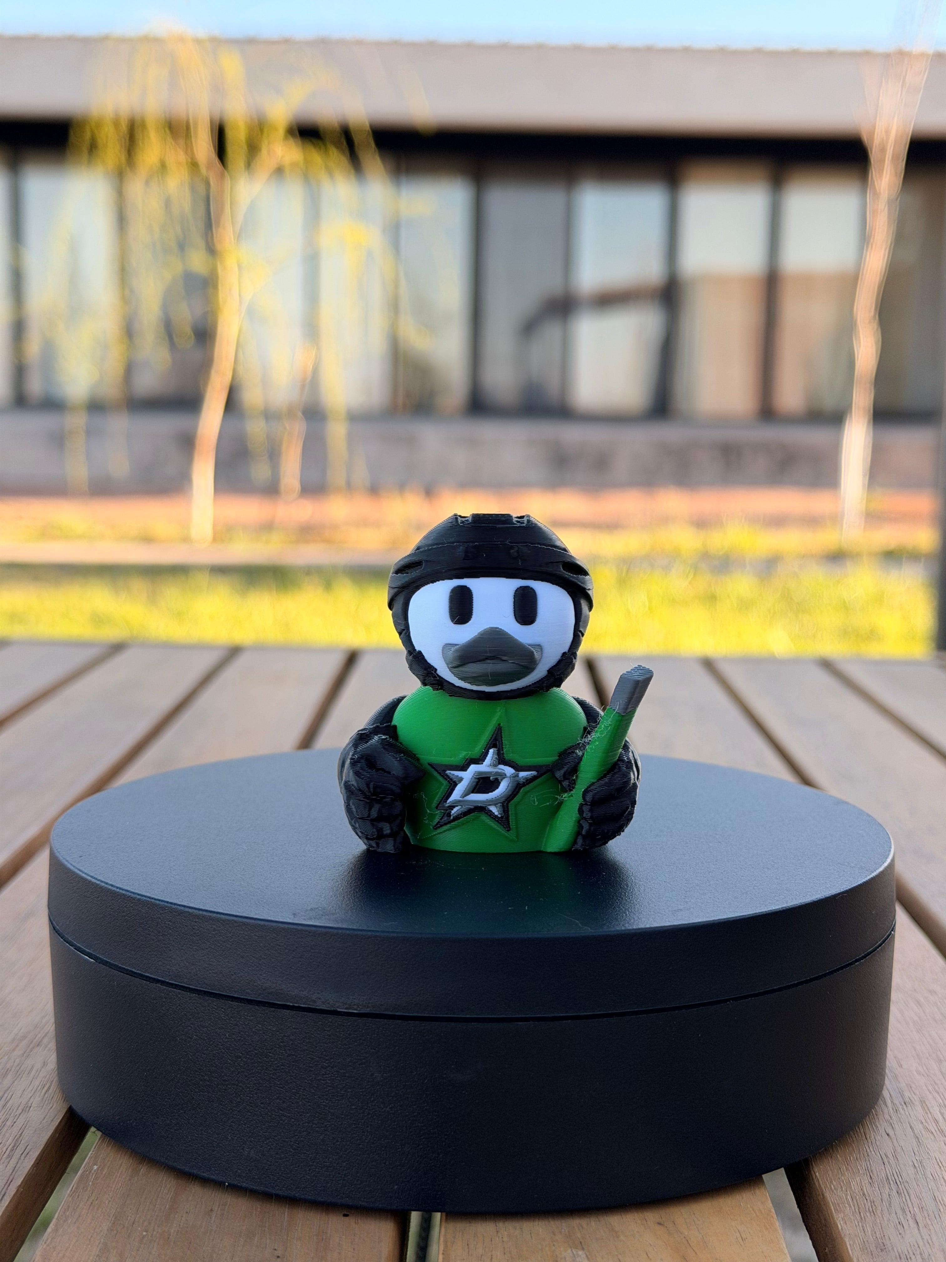 Dallas Stars Patito de Hockey – Impreso en 3D Fan NHL Patito Coleccionable | Stars Regalo Fan | Hockey Decoración de Tablero