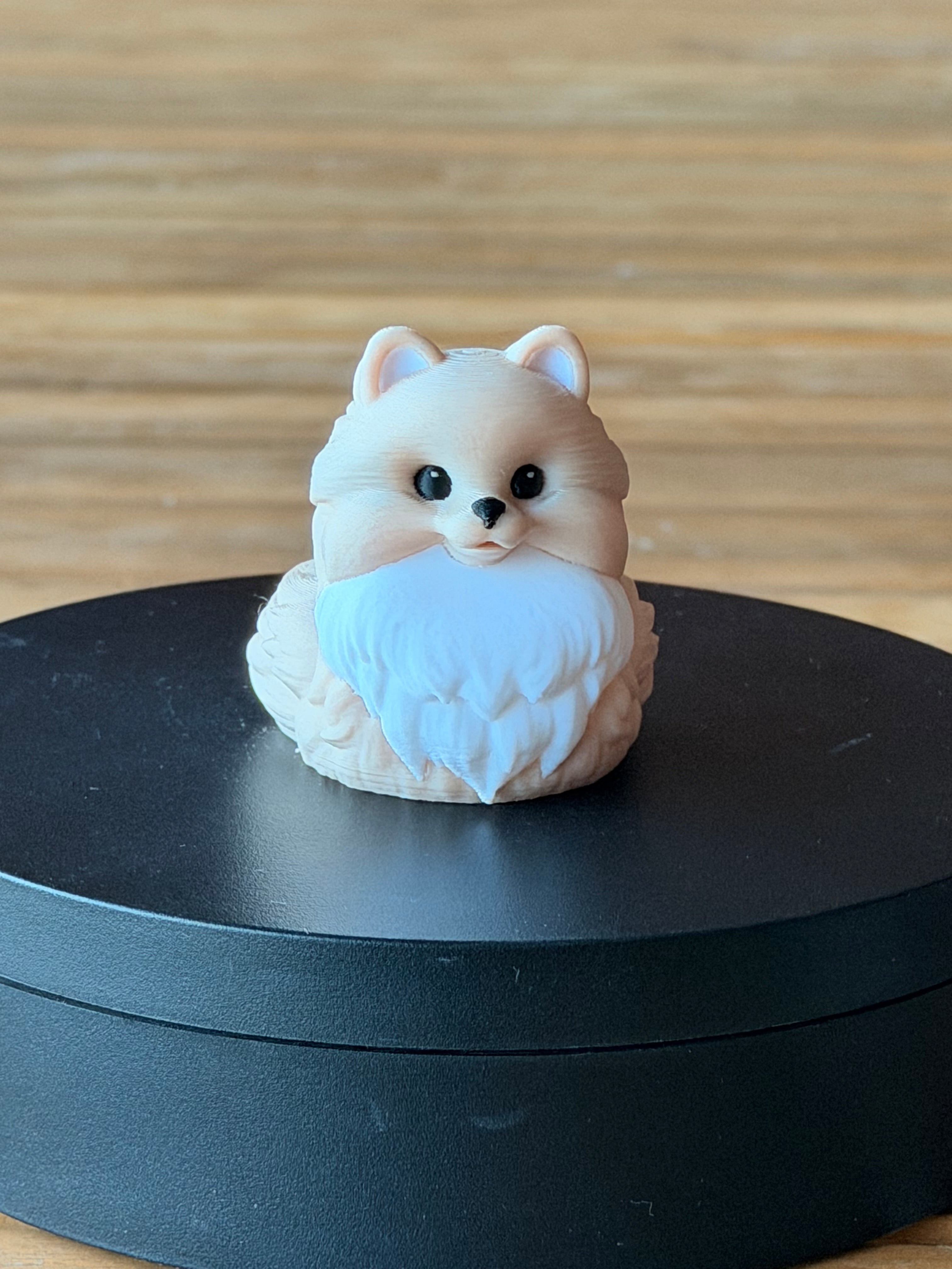 Pomeranian Dog Patito – Impreso en 3D Pomeranian Inspired Patito | Cute Pet Lover Regalo | Dashboard Dog Decor