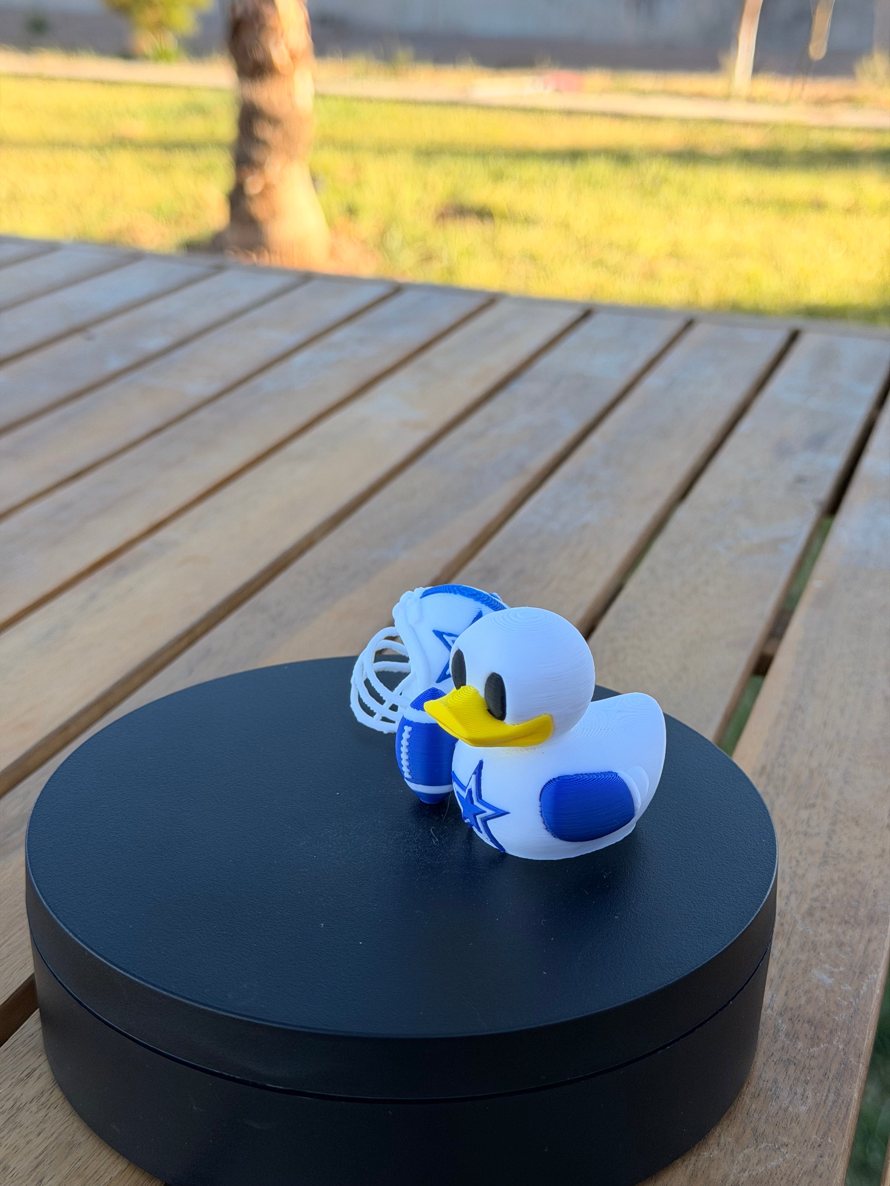 Dallas Cowboys Patito de Fútbol Americano – Impreso en 3D Fan NFL Patito Coleccionable | Cowboys Regalo Fan | Football Decoración de Tablero