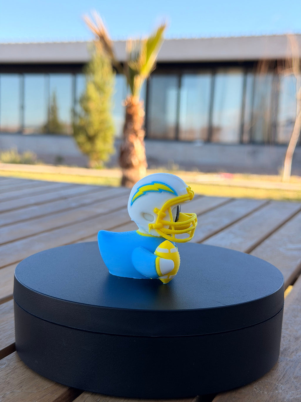Los Angeles Chargers Patito de Fútbol Americano – Impreso en 3D Fan NFL Patito Coleccionable | Chargers Regalo Fan | Football Decoración de Tablero