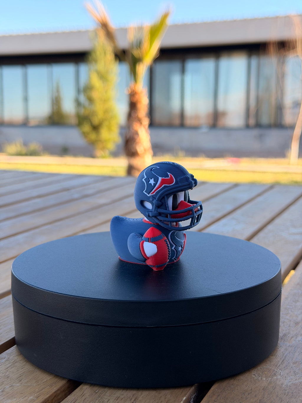 Houston Texans Patito de Fútbol Americano – Impreso en 3D Fan NFL Patito Coleccionable | Texans Regalo Fan | Football Decoración de Tablero