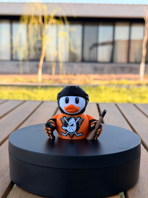 Anaheim Patitos Patito de Hockey – Impreso en 3D Fan NHL Patito Coleccionable | Patitos Regalo Fan | Hockey Decoración de Tablero