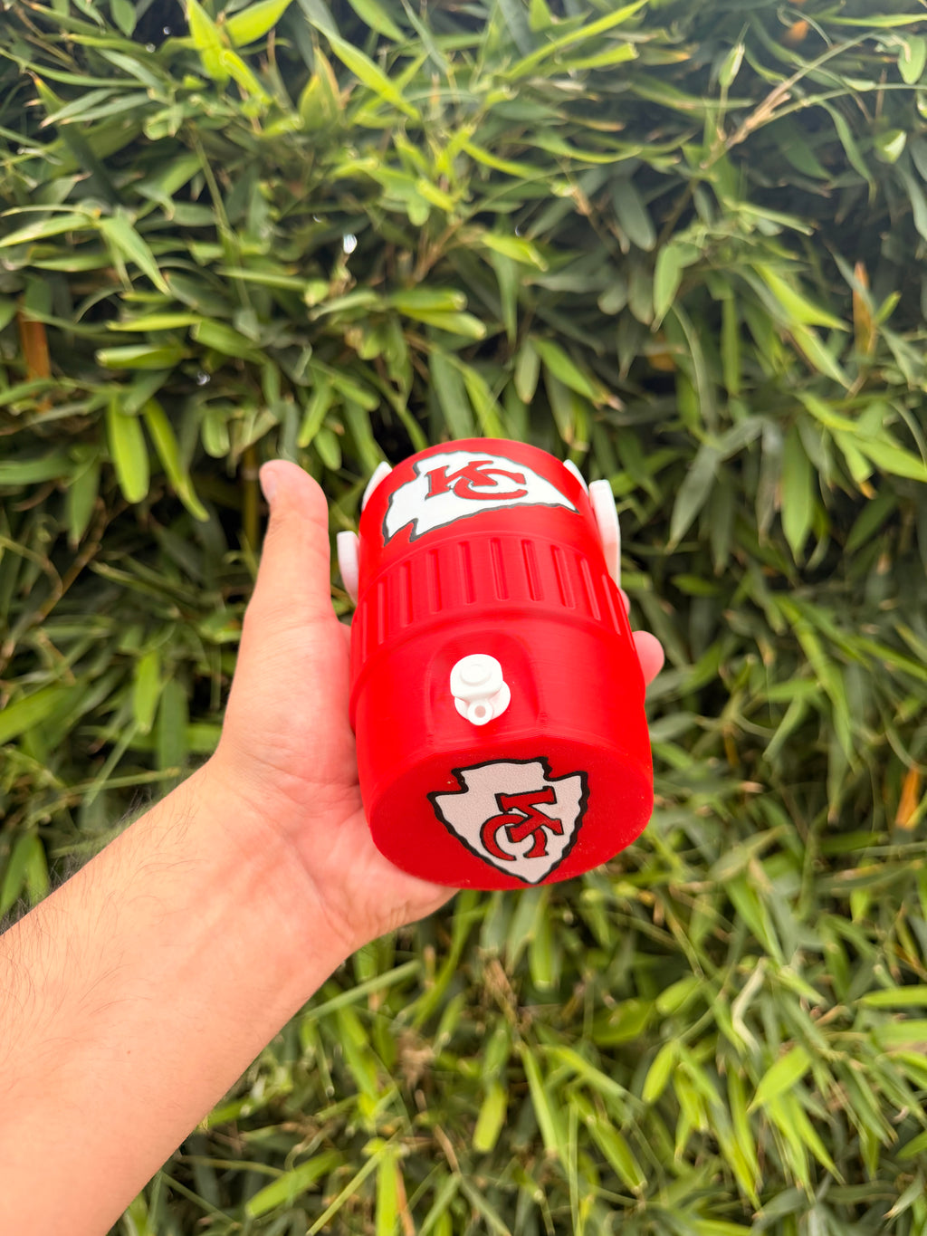 Kansas City Chiefs Fan Koozie – porta latas 355ml Impreso en 3D