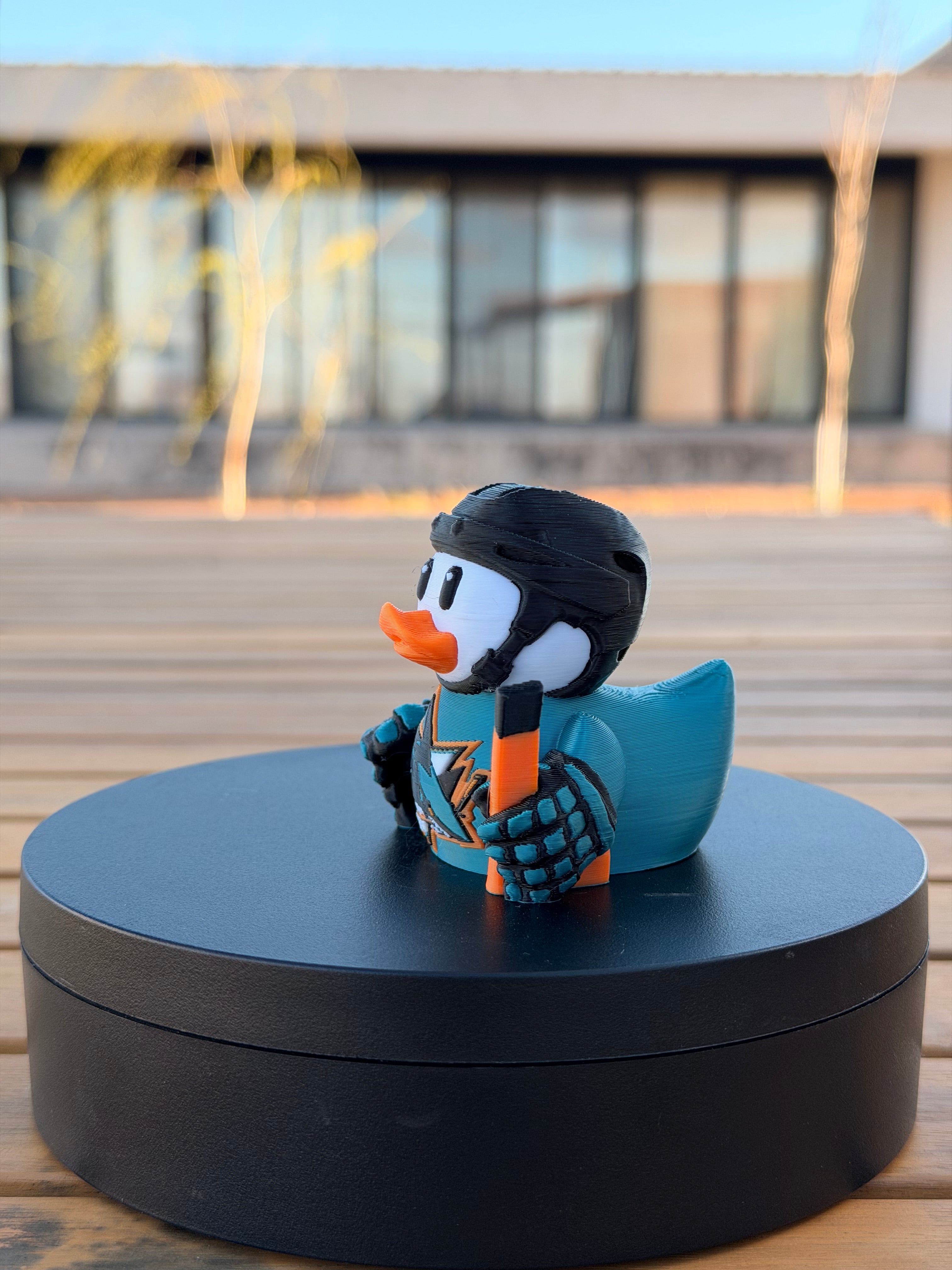 San Jose Sharks Patito de Hockey – Impreso en 3D Fan NHL Patito Coleccionable | Sharks Regalo Fan | Hockey Decoración de Tablero