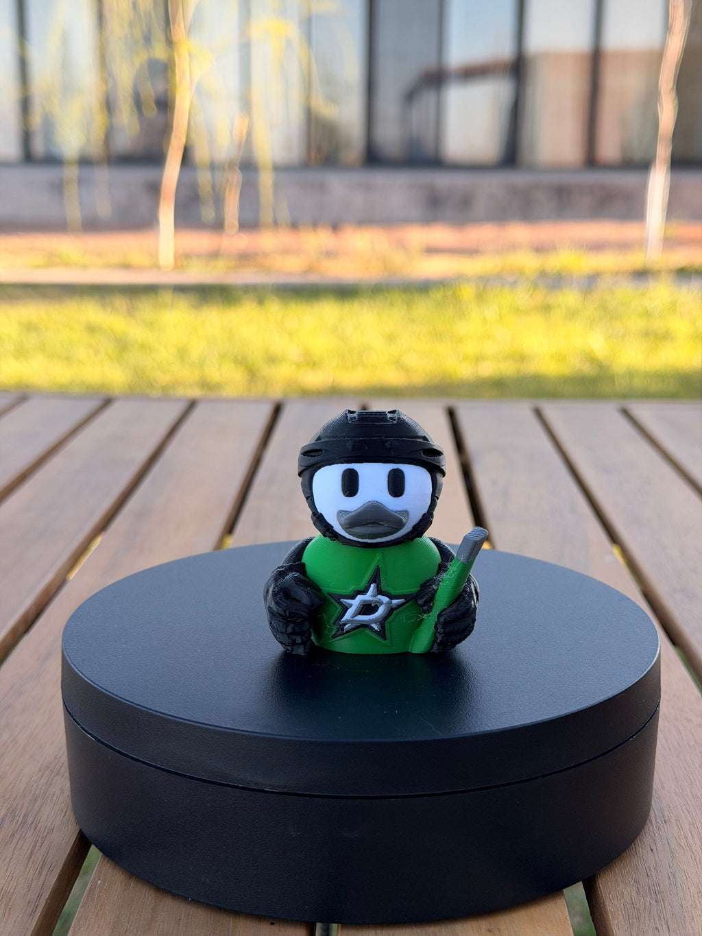 Dallas Stars Patito de Hockey – Impreso en 3D Fan NHL Patito Coleccionable | Stars Regalo Fan | Hockey Decoración de Tablero