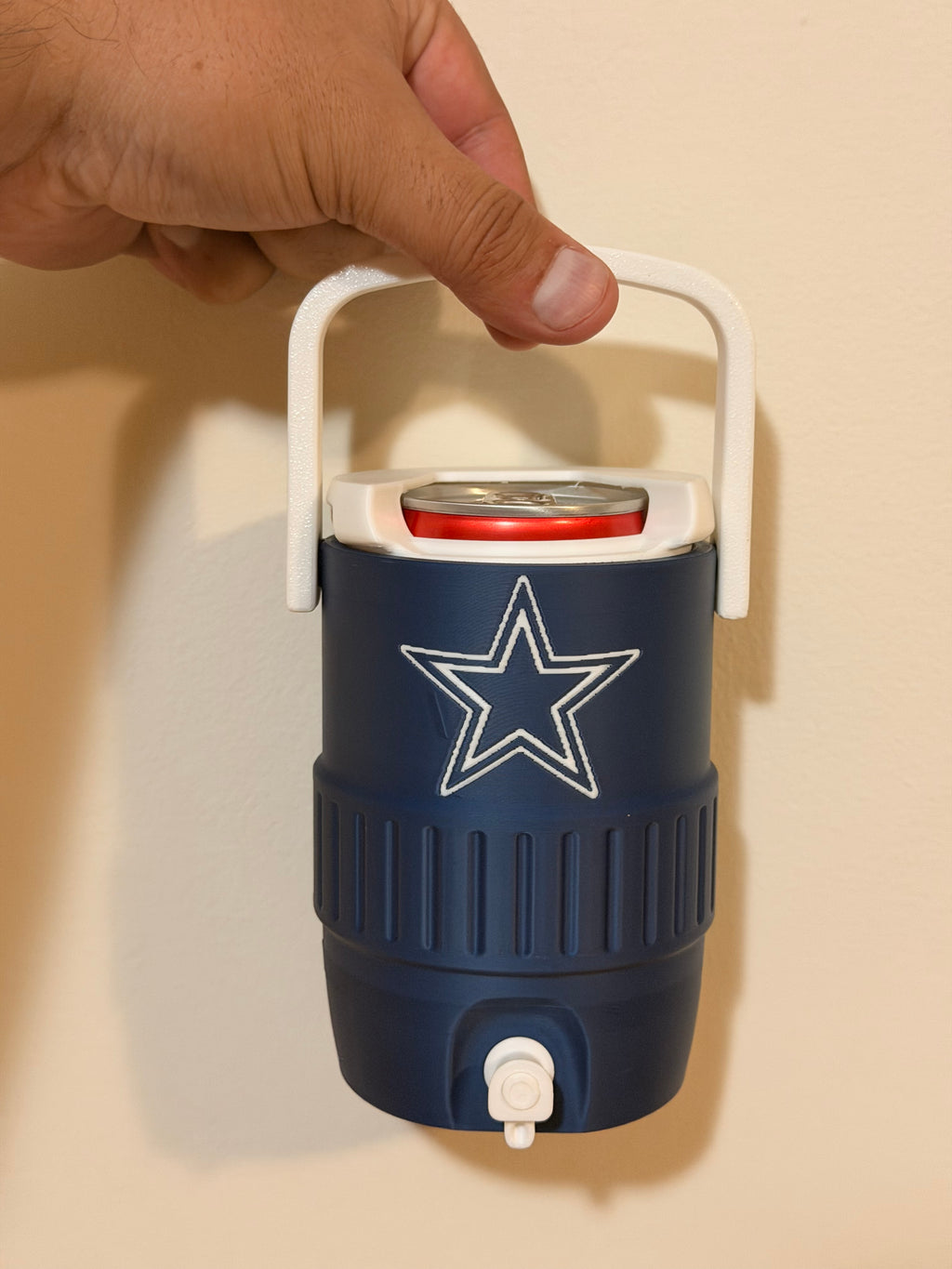 Dallas cowboys Fan Koozie – porta latas Latas355ml Impreso en 3D
