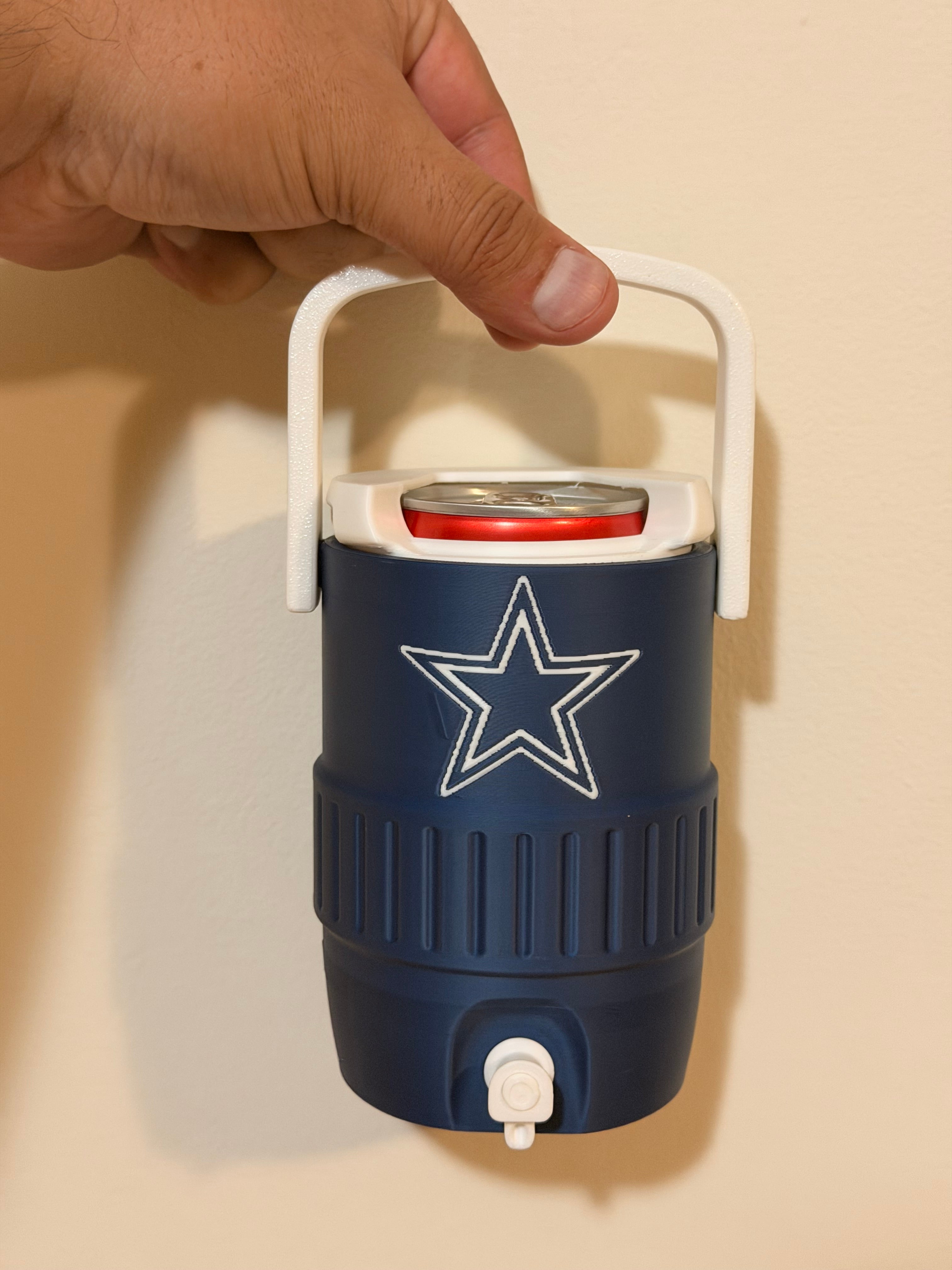 Dallas cowboys Fan Koozie – porta latas Latas355ml Impreso en 3D