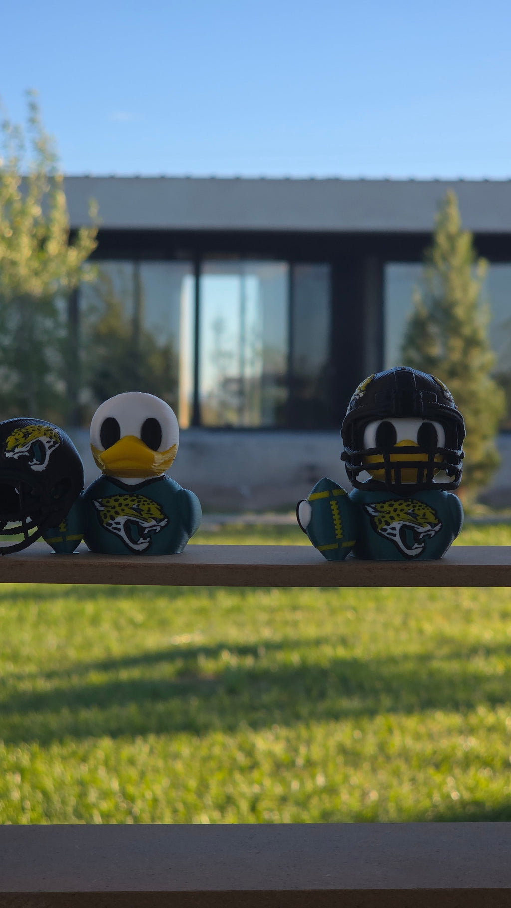 Jacksonville Jaguars Patito de Fútbol Americano – Impreso en 3D Fan NFL Patito Coleccionable | Jaguars Regalo Fan | Football Decoración de Tablero