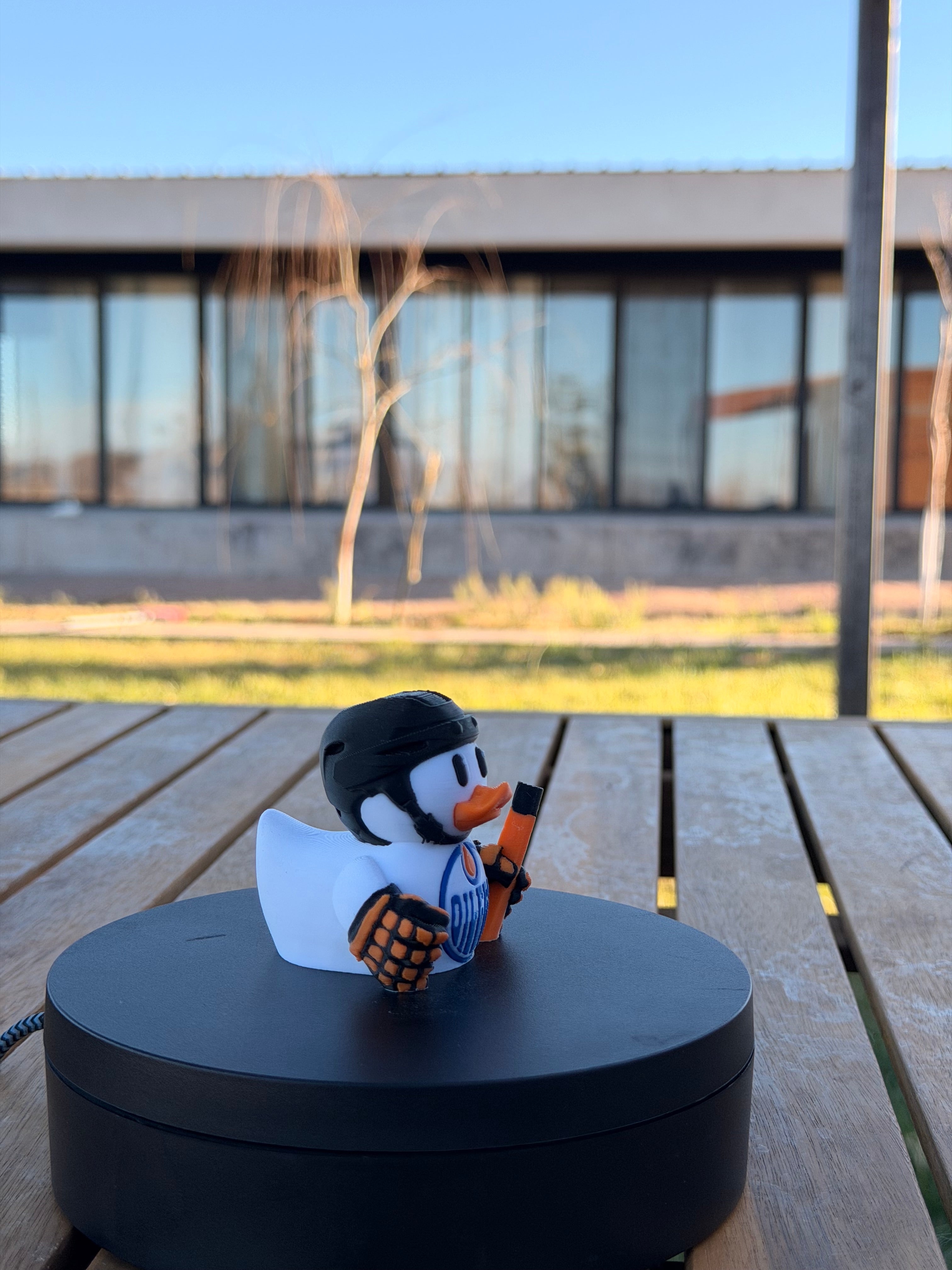 Edmonton Oilers Patito de Hockey – Impreso en 3D Fan NHL Patito Coleccionable | Oilers Regalo Fan | Hockey Decoración de Tablero
