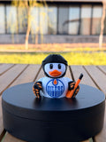Edmonton Oilers Patito de Hockey – Impreso en 3D Fan NHL Patito Coleccionable | Oilers Regalo Fan | Hockey Decoración de Tablero