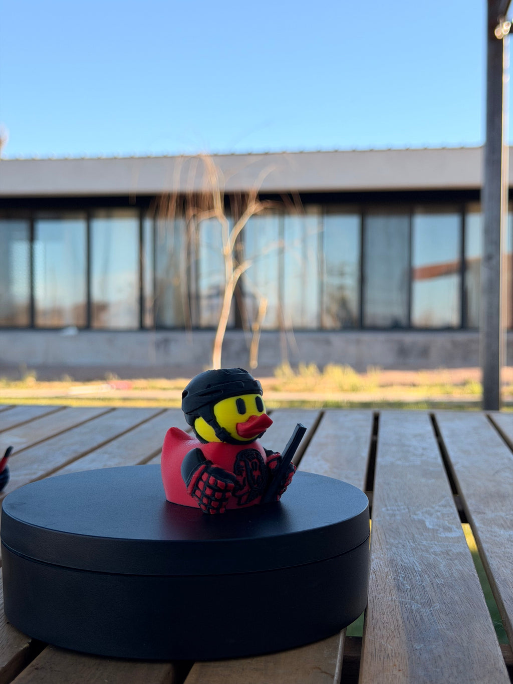 Chicago Blackhawks Patito de Hockey – Impreso en 3D Fan NHL Patito Coleccionable | Blackhawks Regalo Fan | Hockey Decoración de Tablero