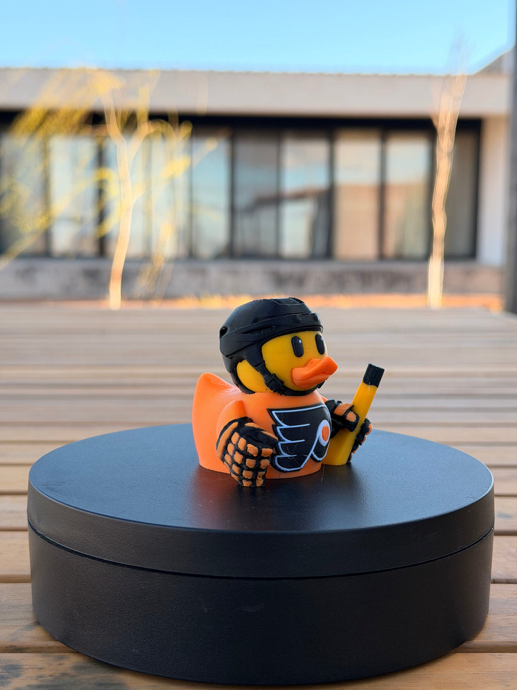 Philadelphia Flyers Patito de Hockey – Impreso en 3D Fan NHL Patito Coleccionable | Flyers Regalo Fan | Hockey Decoración de Tablero