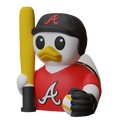 Atlanta Braves Patito de Béisbol – Impreso en 3D Fan MLB Patito Coleccionable | Braves Regalo Fan | Baseball Decoración de Tablero