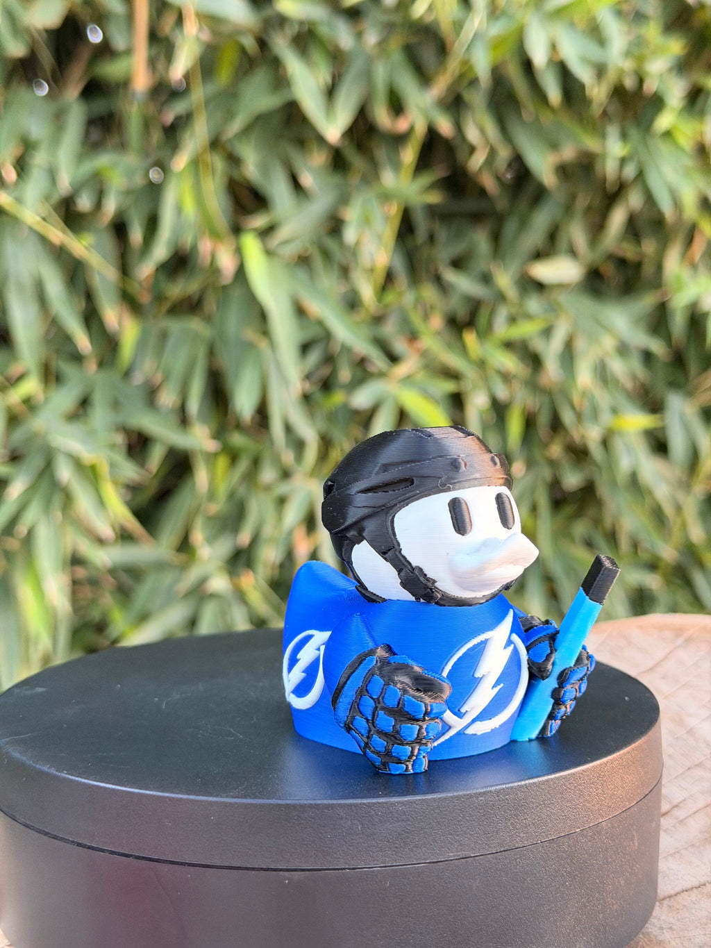 Tampa Bay Lightning Patito de Hockey – Impreso en 3D Fan NHL Patito Coleccionable | Lightning Regalo Fan | Hockey Decoración de Tablero