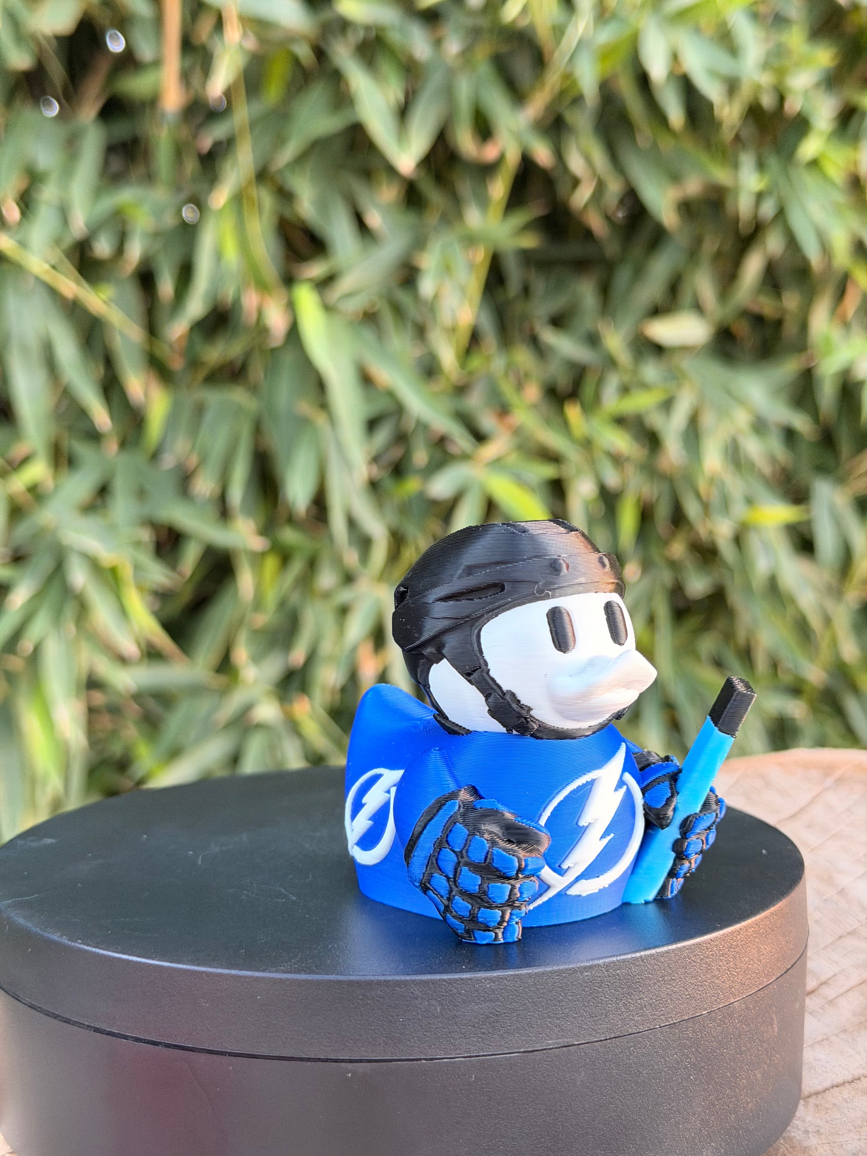 Tampa Bay Lightning Patito de Hockey – Impreso en 3D Fan NHL Patito Coleccionable | Lightning Regalo Fan | Hockey Decoración de Tablero