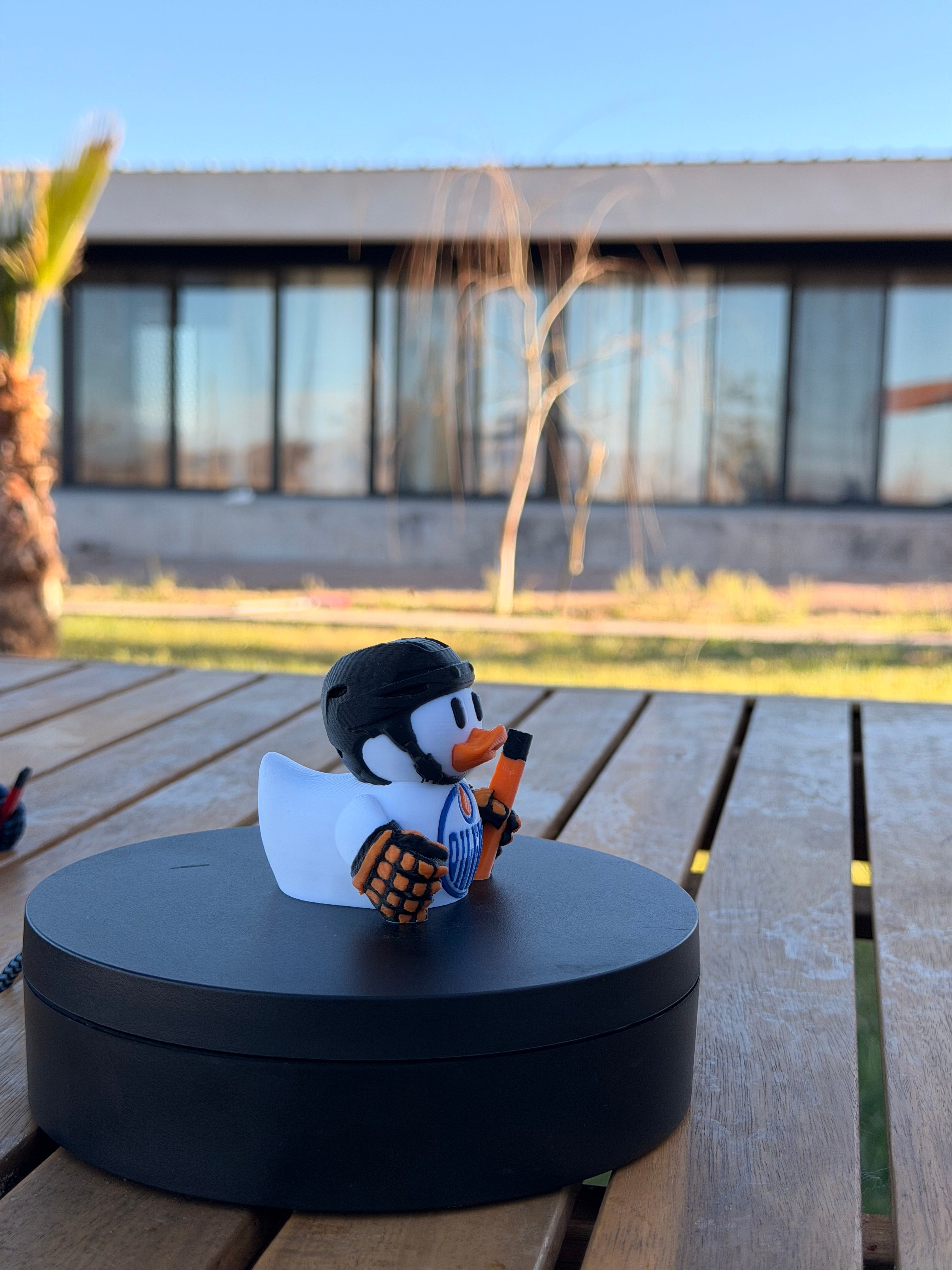 Edmonton Oilers Patito de Hockey – Impreso en 3D Fan NHL Patito Coleccionable | Oilers Regalo Fan | Hockey Decoración de Tablero