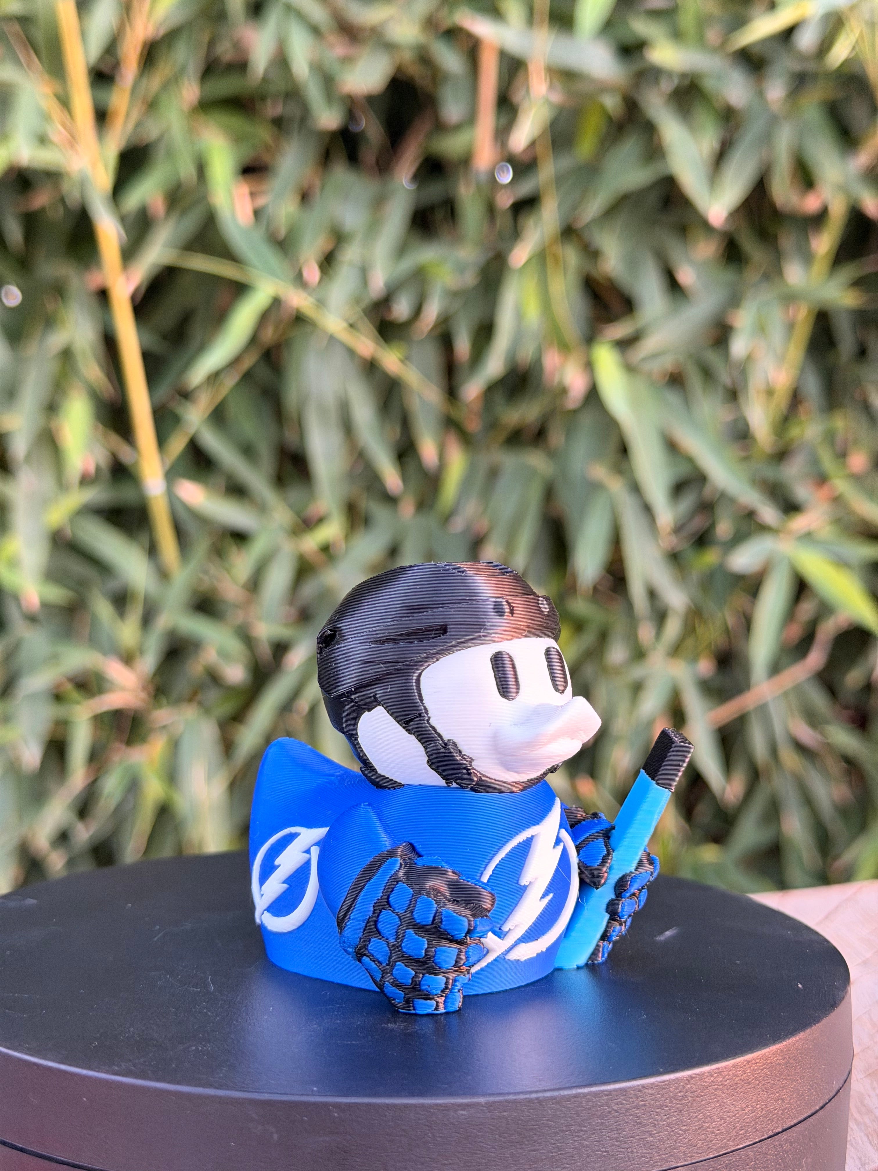 Tampa Bay Lightning Patito de Hockey – Impreso en 3D Fan NHL Patito Coleccionable | Lightning Regalo Fan | Hockey Decoración de Tablero