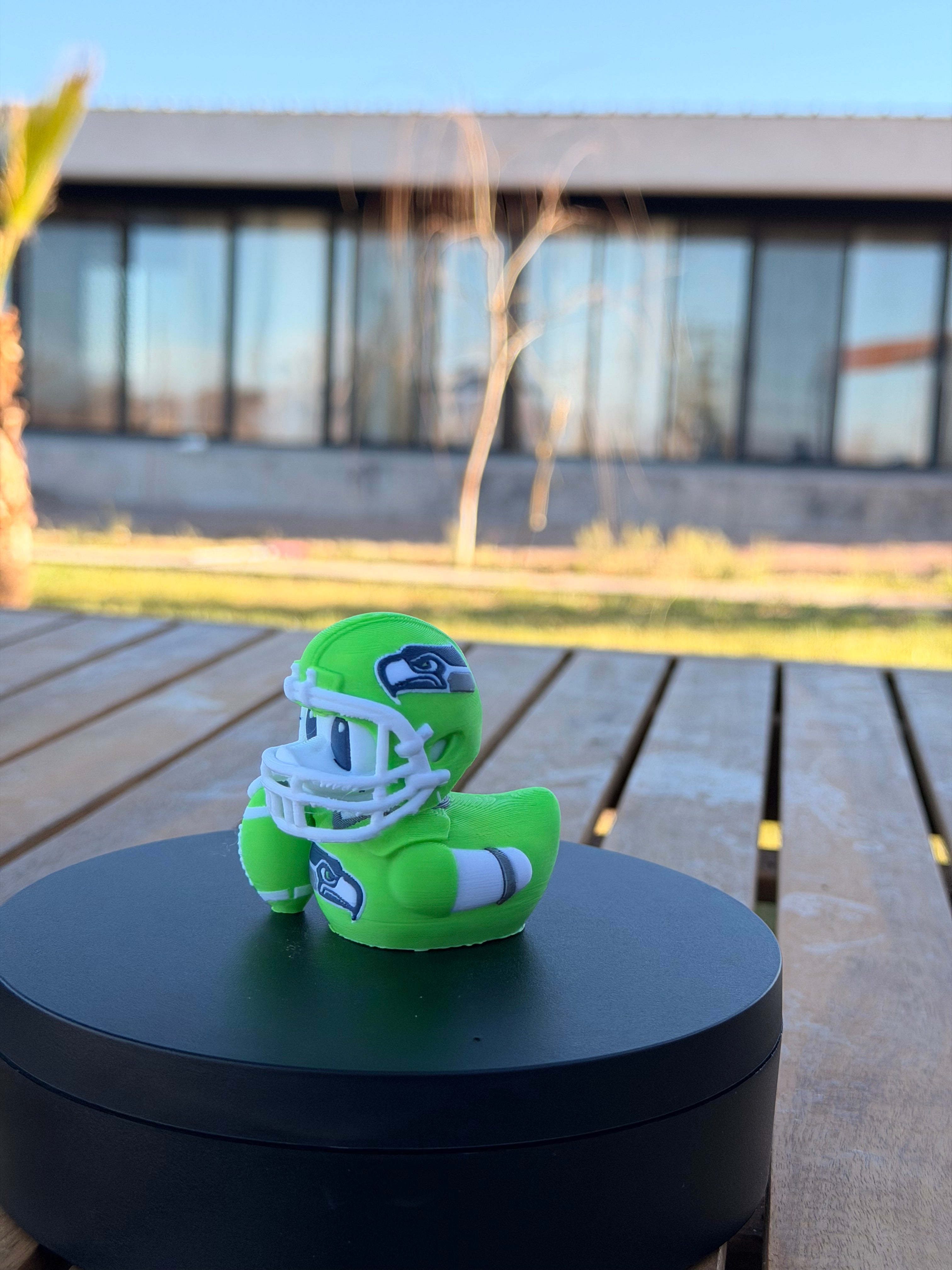 Seattle Seahawks Patito de Fútbol Americano – Impreso en 3D Fan NFL Patito Coleccionable | Seahawks Regalo Fan | Football Decoración de Tablero