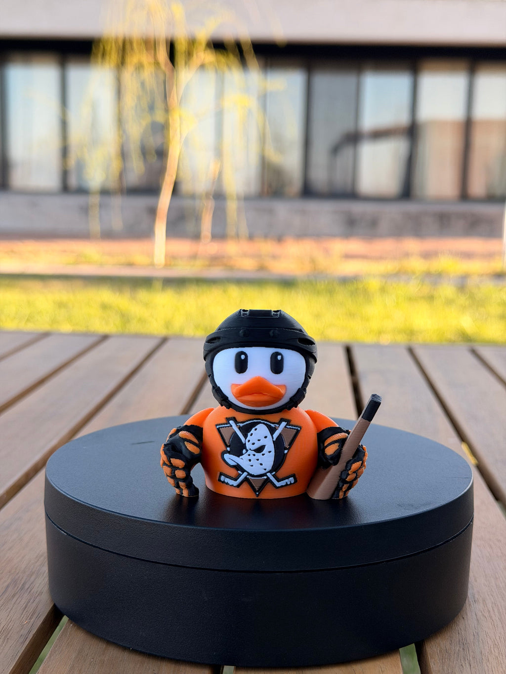 Anaheim Patitos Patito de Hockey – Impreso en 3D Fan NHL Patito Coleccionable | Patitos Regalo Fan | Hockey Decoración de Tablero