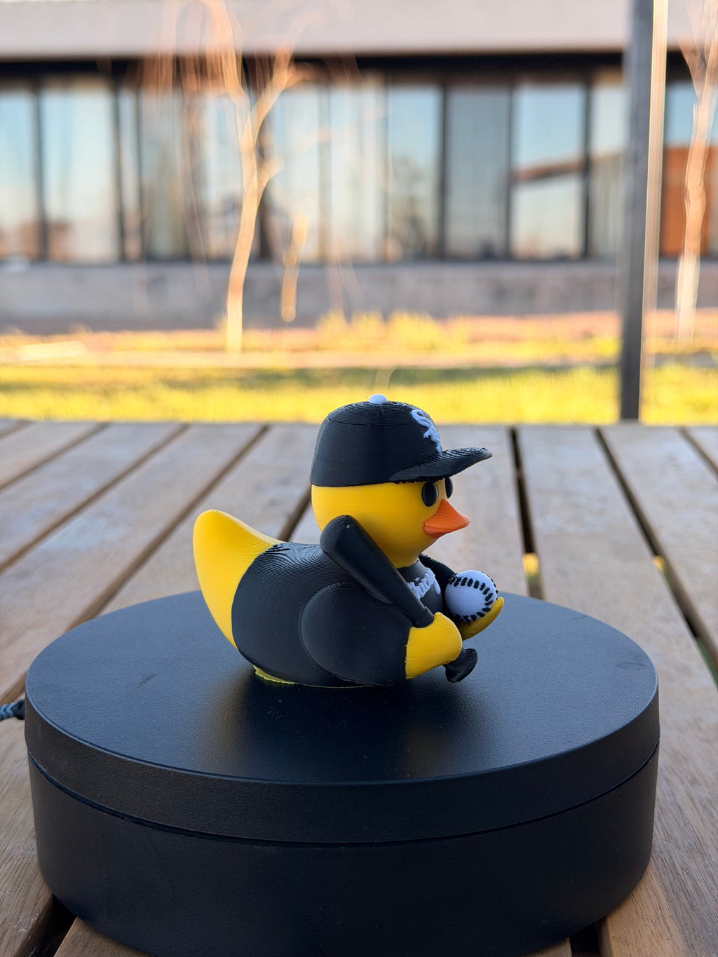 Chicago White Sox Patito de Béisbol – Impreso en 3D Fan MLB Patito Coleccionable | White Sox Regalo Fan | Baseball Decoración de Tablero