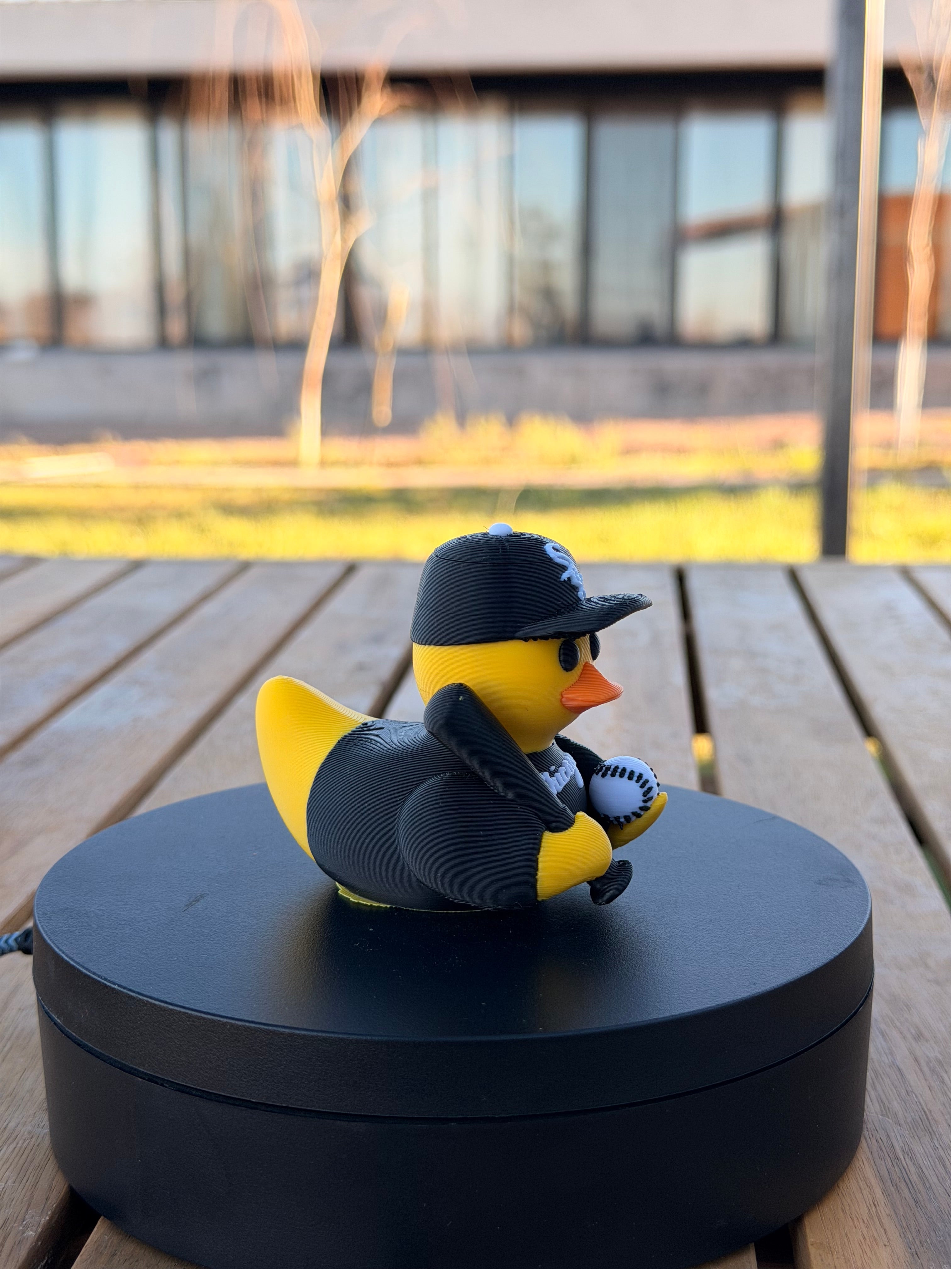 Chicago White Sox Patito de Béisbol – Impreso en 3D Fan MLB Patito Coleccionable | White Sox Regalo Fan | Baseball Decoración de Tablero