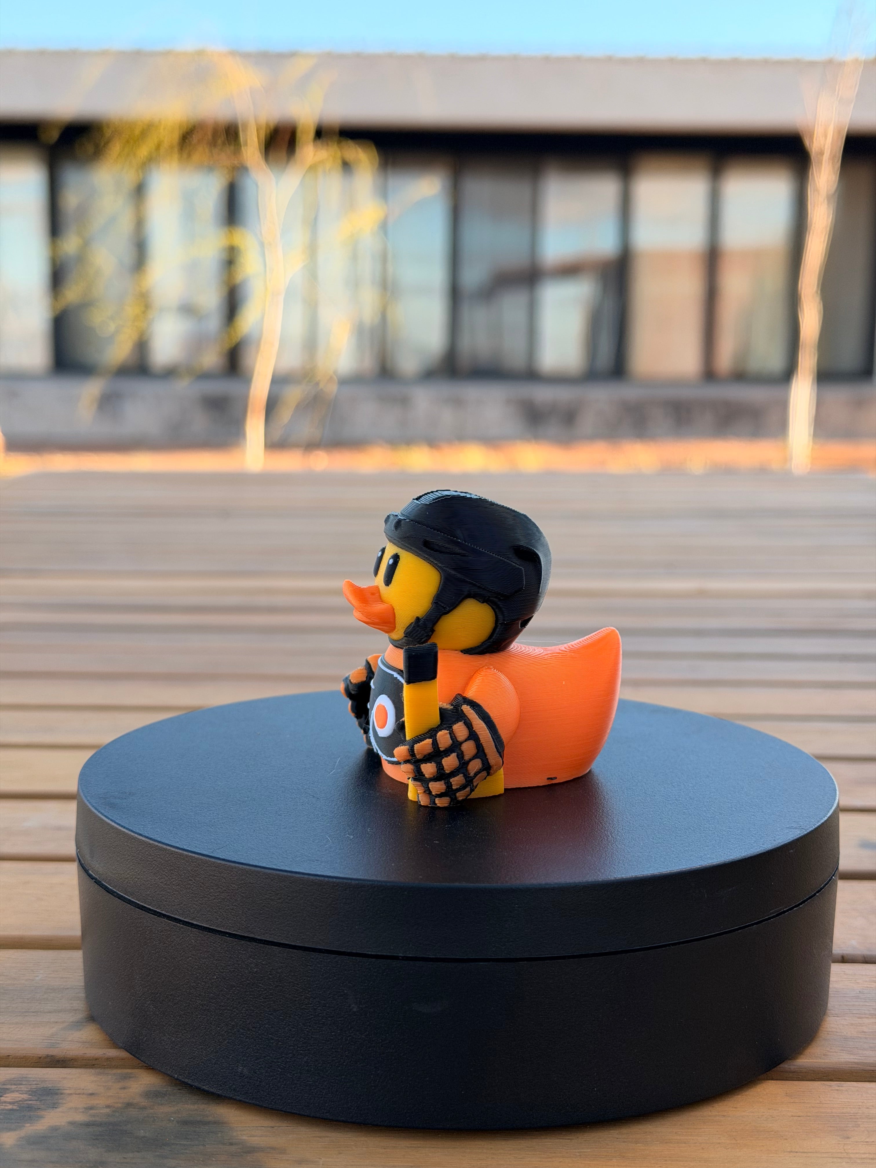 Philadelphia Flyers Patito de Hockey – Impreso en 3D Fan NHL Patito Coleccionable | Flyers Regalo Fan | Hockey Decoración de Tablero